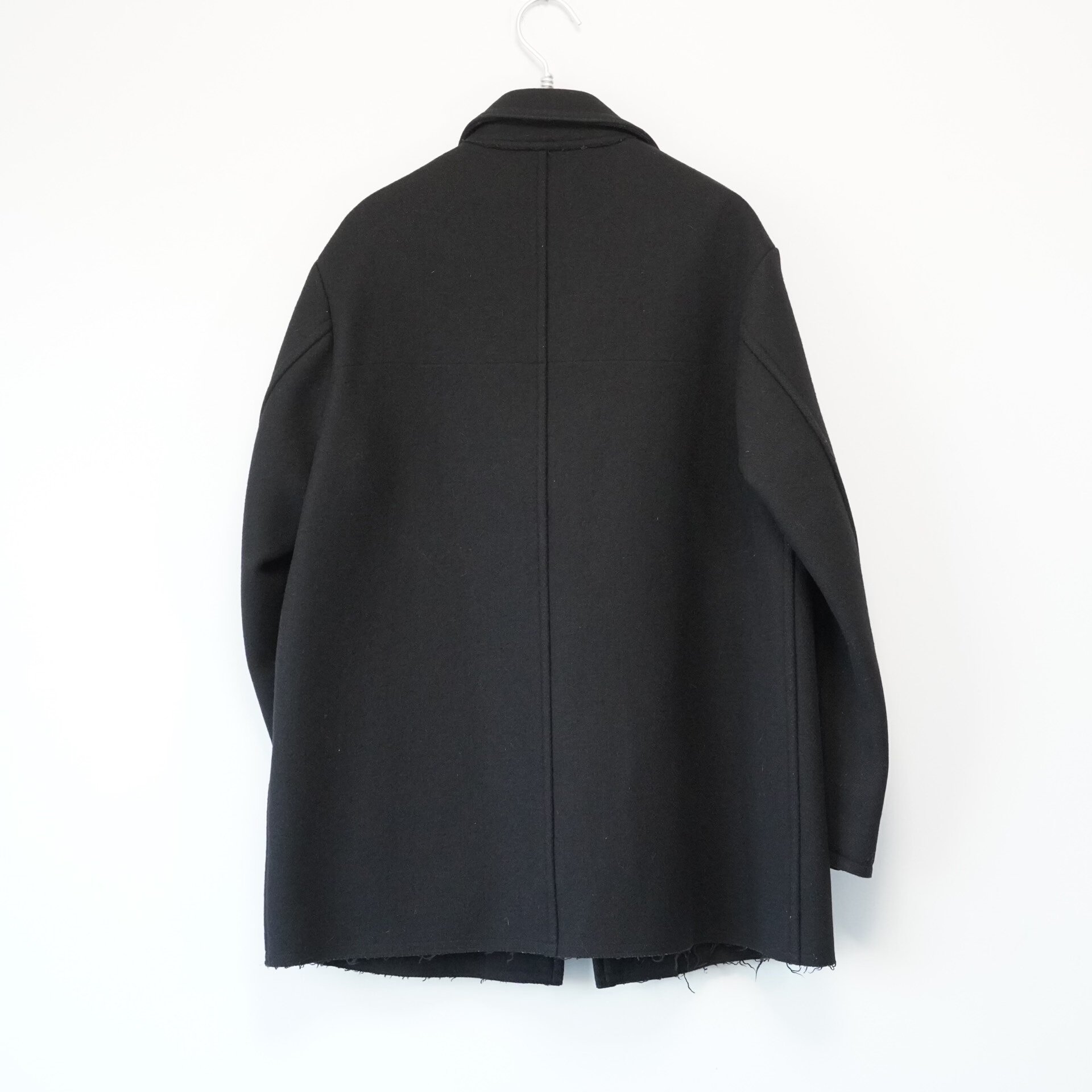 Yohji Yamamoto Y's Men's Wool Zipper Coat — front