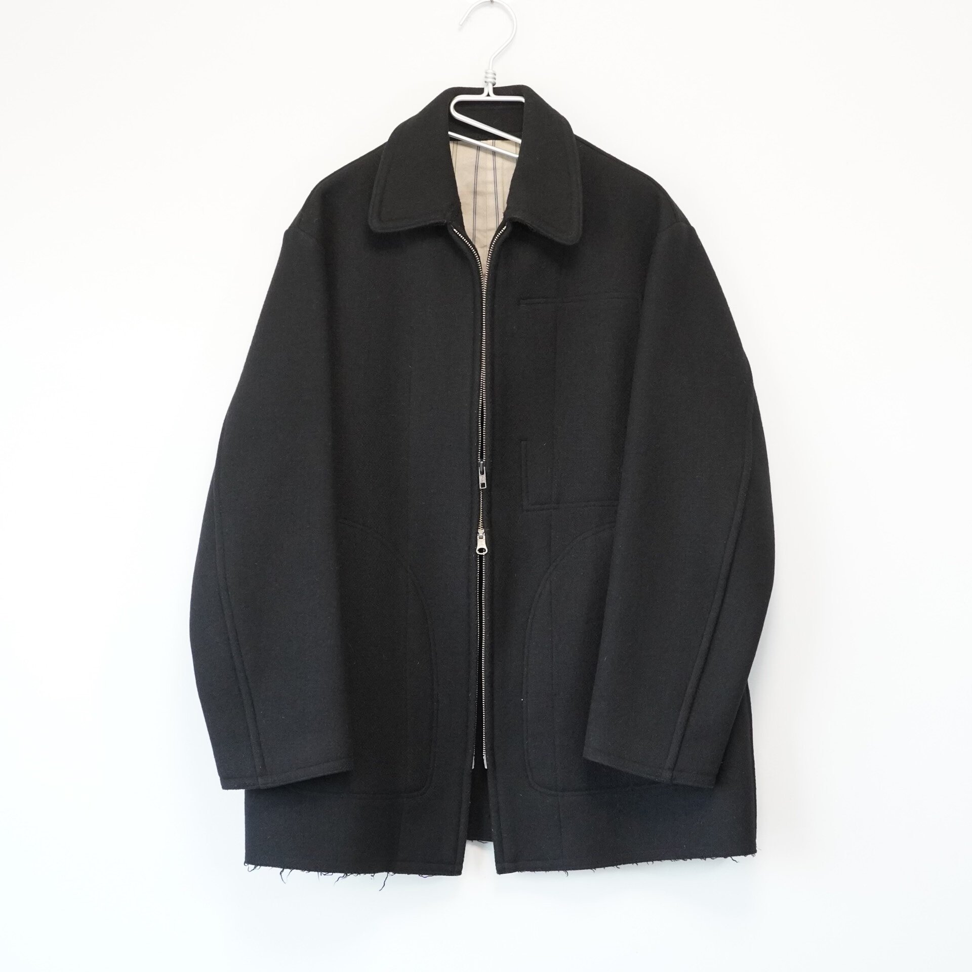 Yohji Yamamoto Y's Men's Wool Zipper Coat