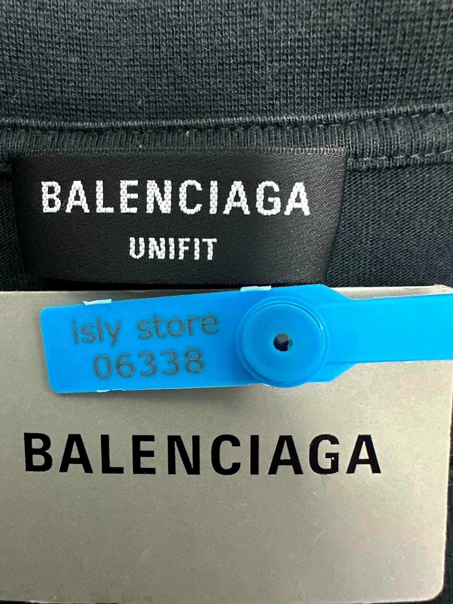 Balenciaga Black Logo Crew Neck T-Shirt — back