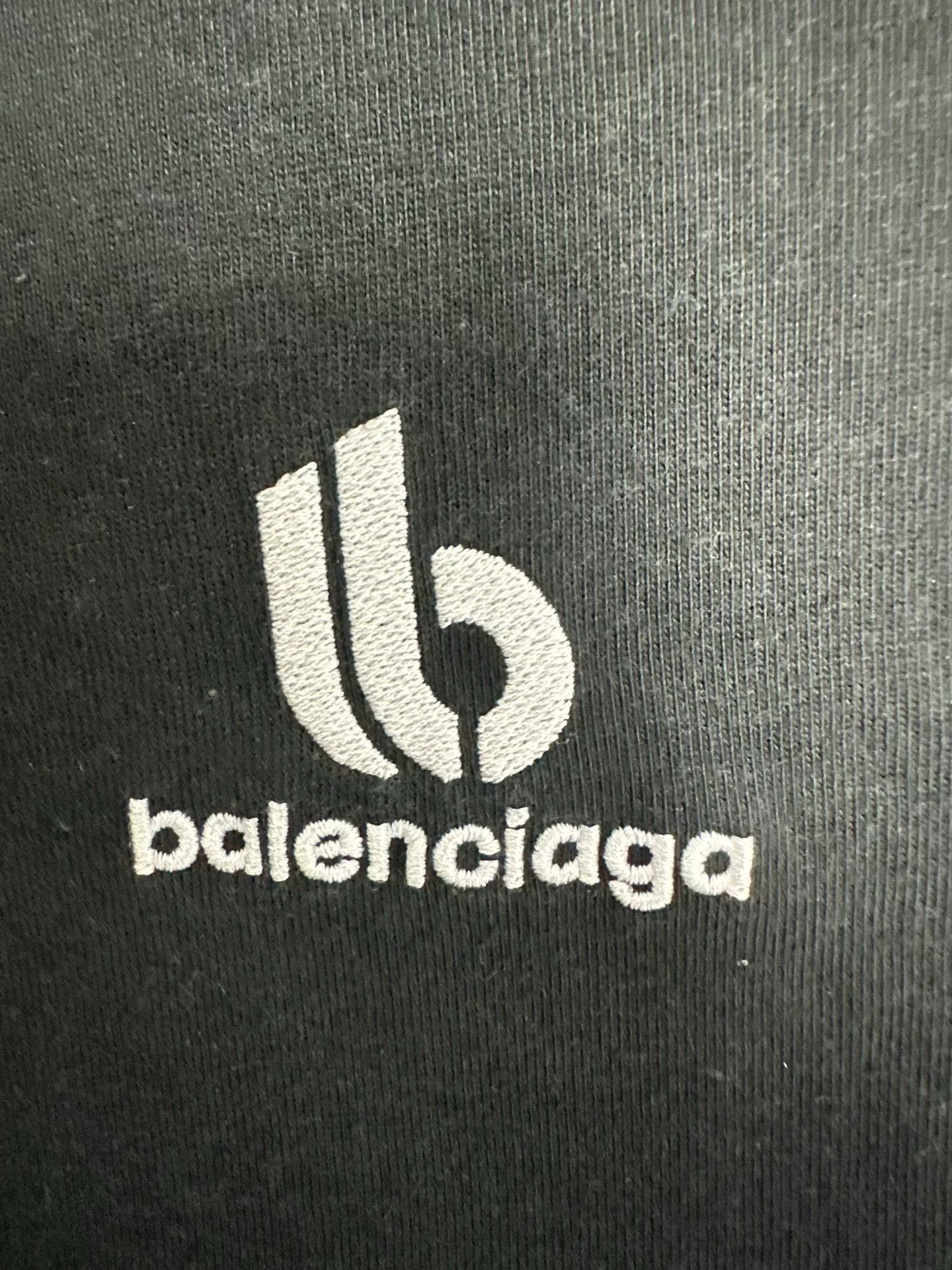 Balenciaga Black Logo Crew Neck T-Shirt — detail