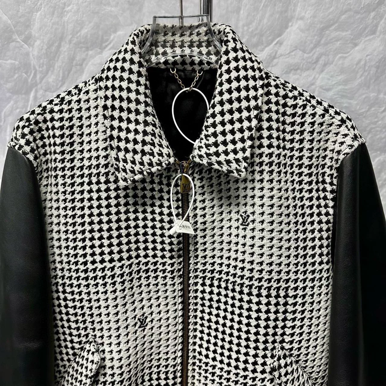 Louis Vuitton SS25 Houndstooth Zip Jacket — front
