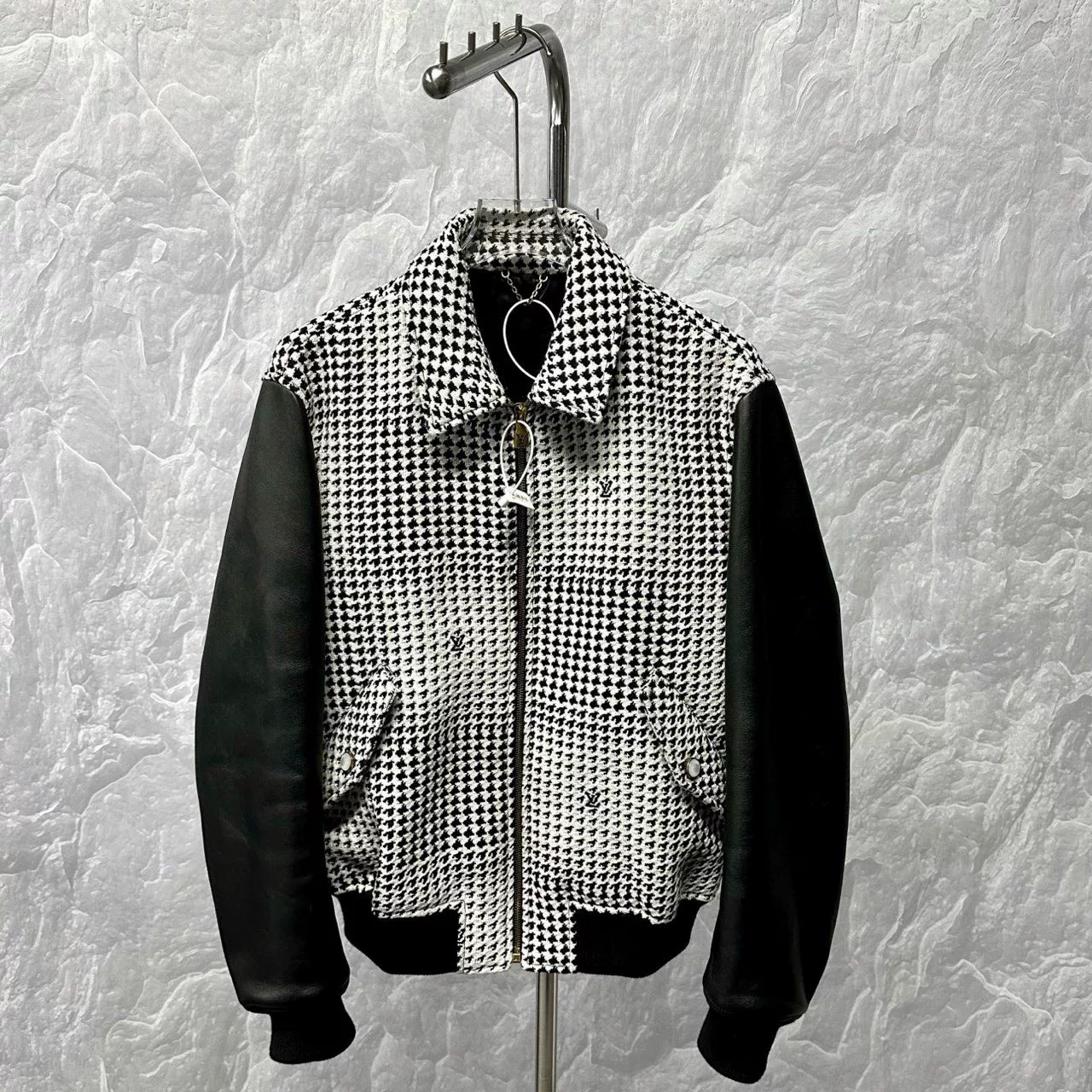Louis Vuitton SS25 Houndstooth Zip Jacket
