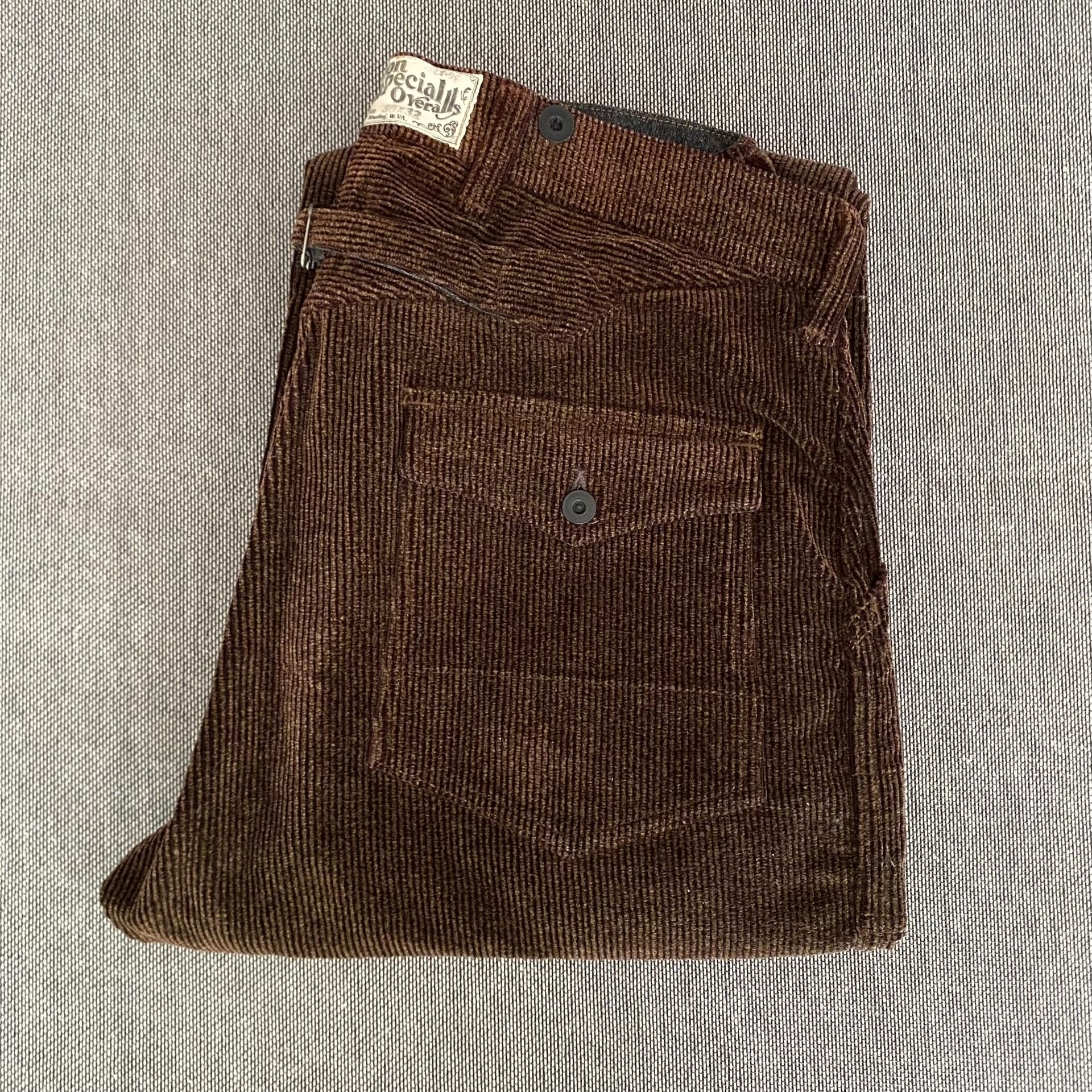 Freewheelers Bootleggers Brown Corduroy Work Pants