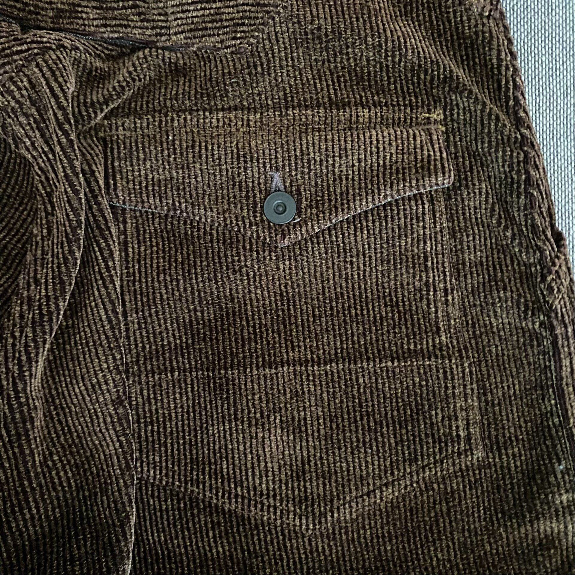 Freewheelers Bootleggers Brown Corduroy Work Pants — label