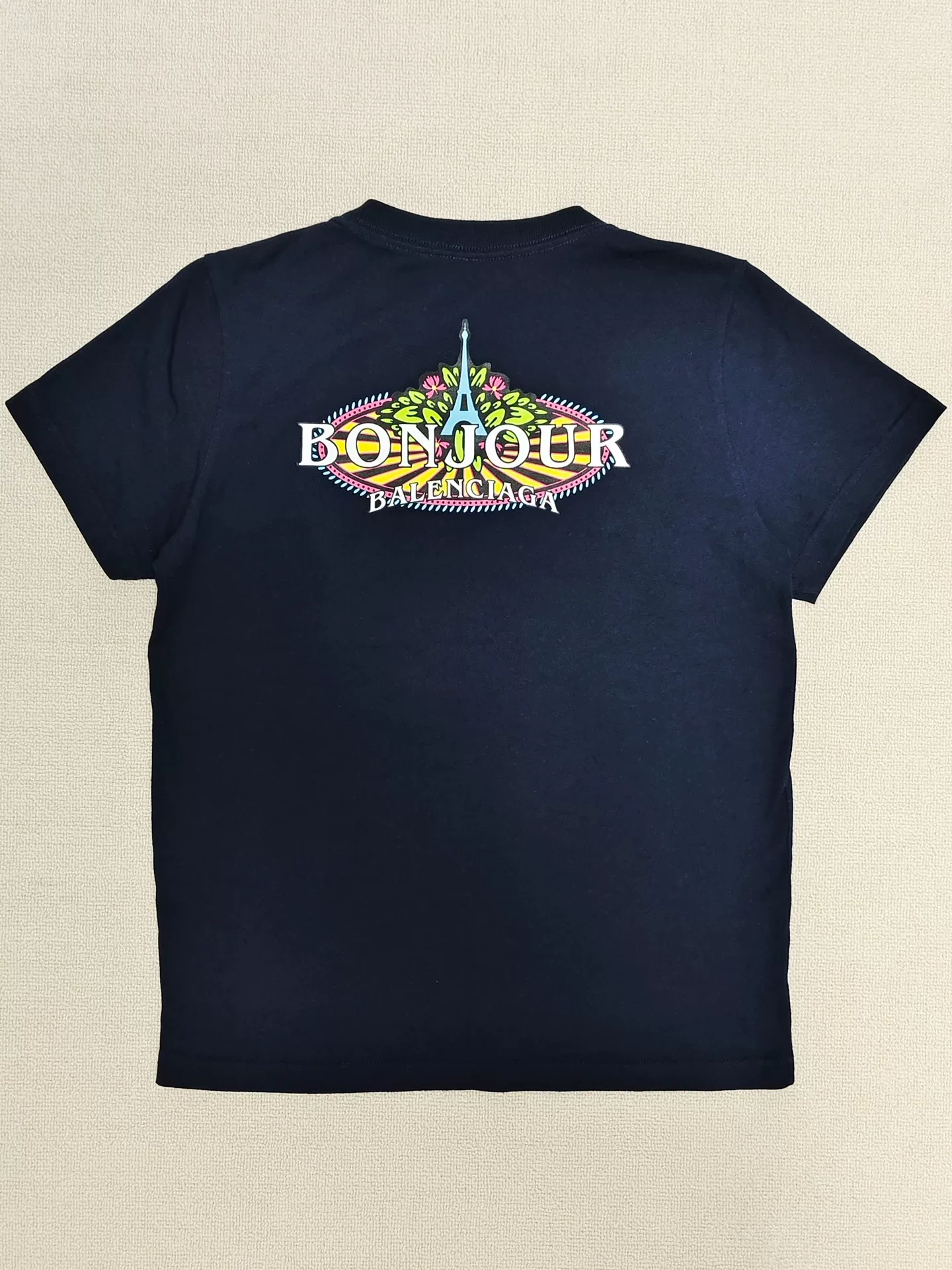 Balenciaga Bonjour Print Short-Sleeve T-shirt
