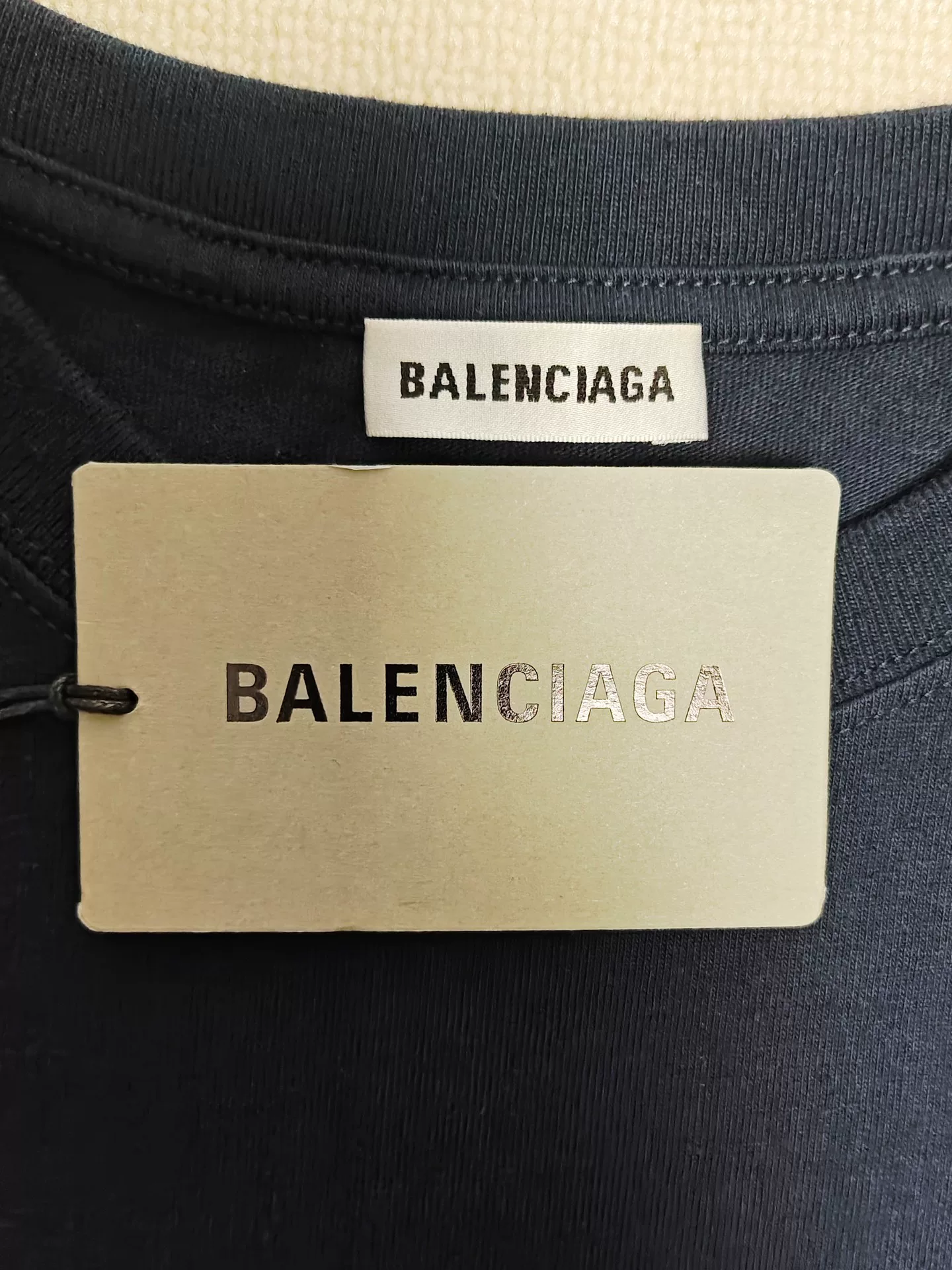Balenciaga Bonjour Print Short-Sleeve T-shirt — label