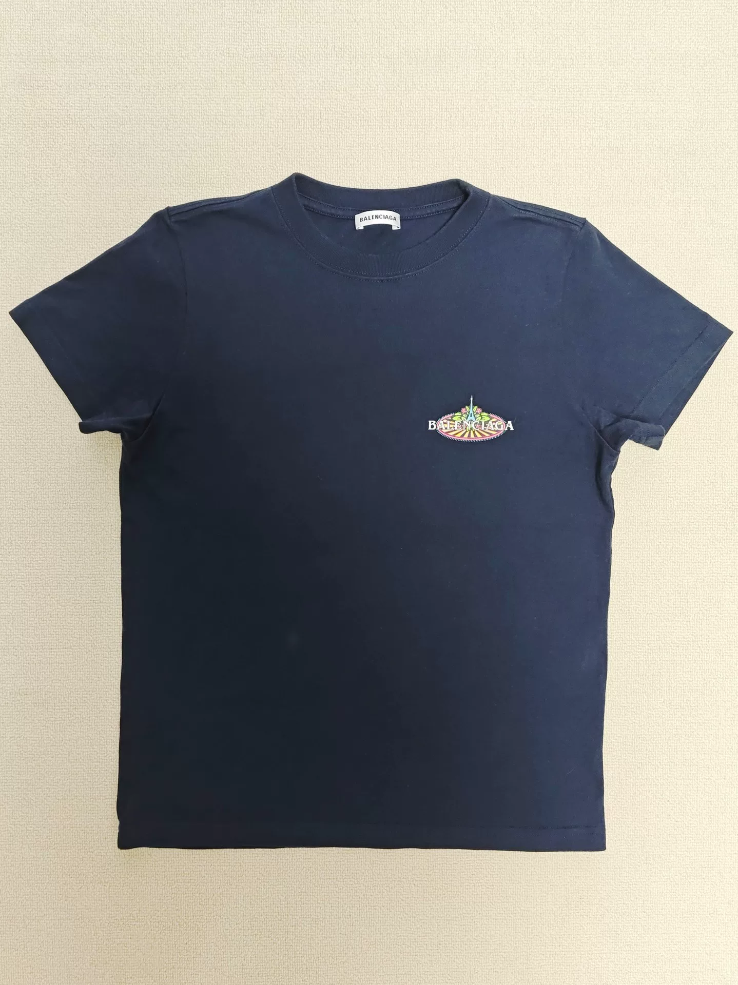 Balenciaga Bonjour Print Short-Sleeve T-shirt — front