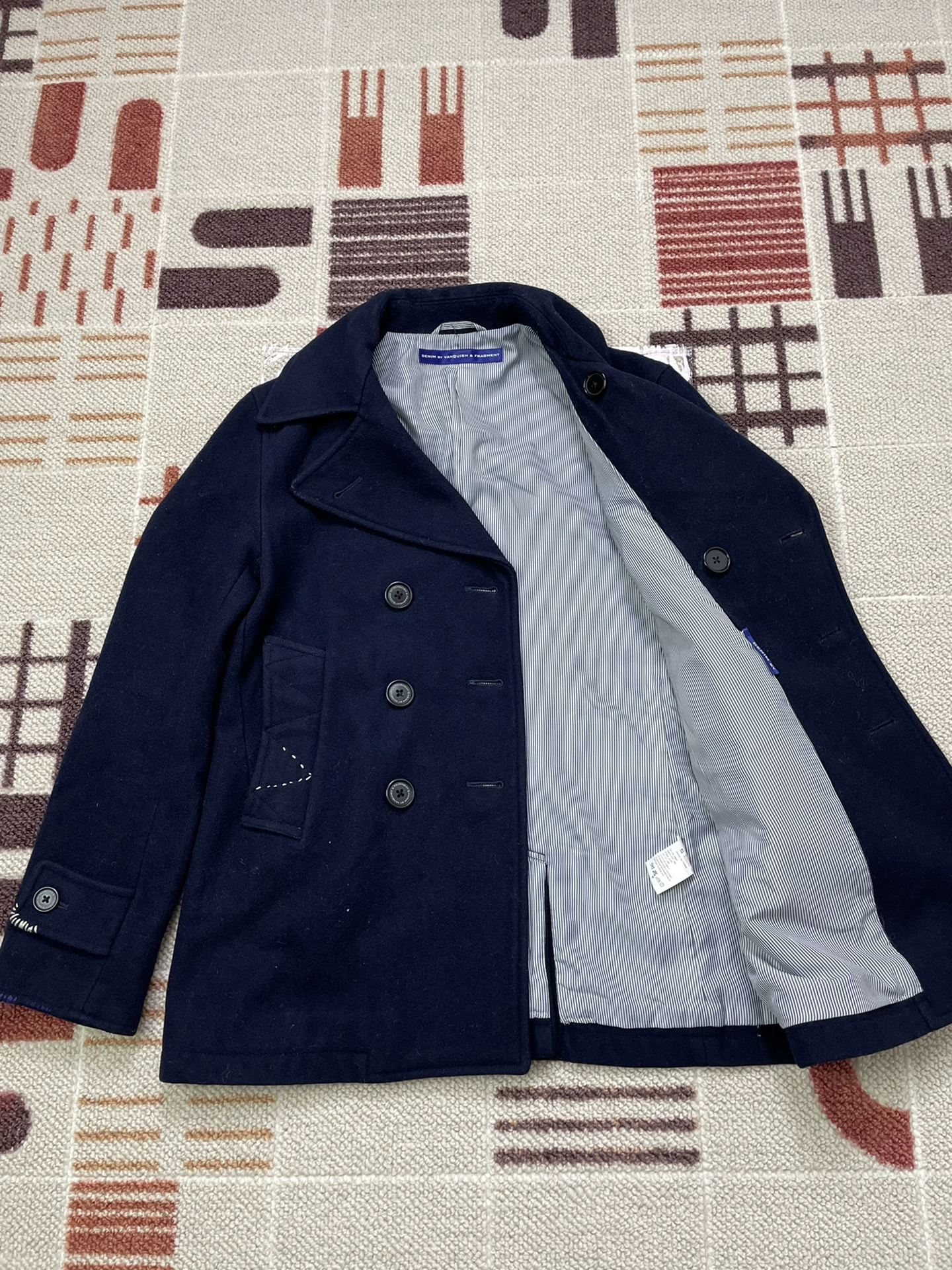 Denim by Vanquish Fragment Wool Coat — detail