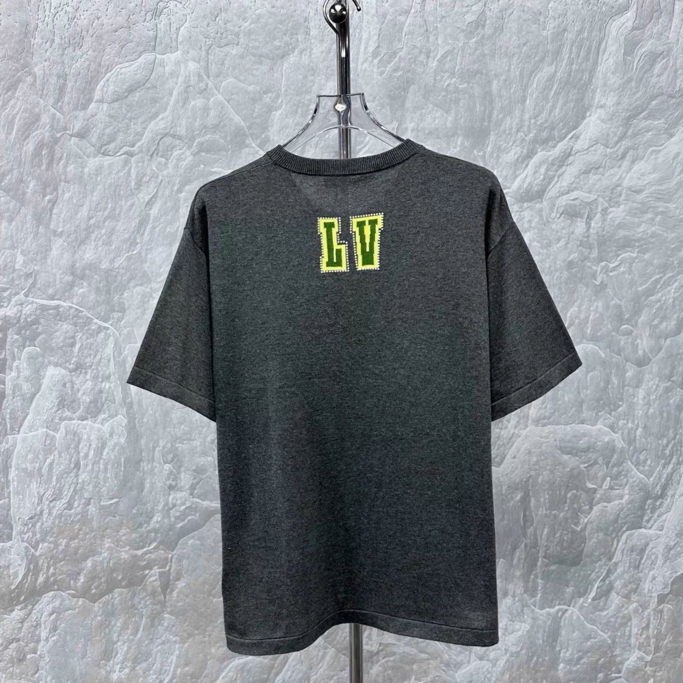 Louis Vuitton SS25 Dog Beaded Logo Knit Tee — back