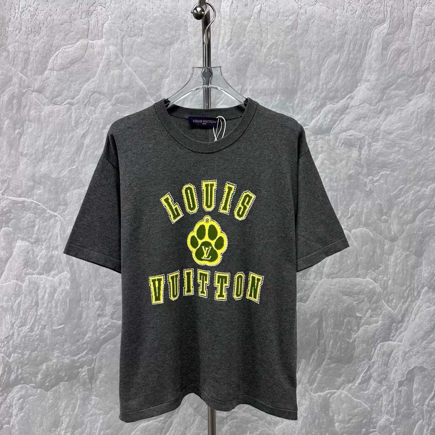 Louis Vuitton SS25 Dog Beaded Logo Knit Tee