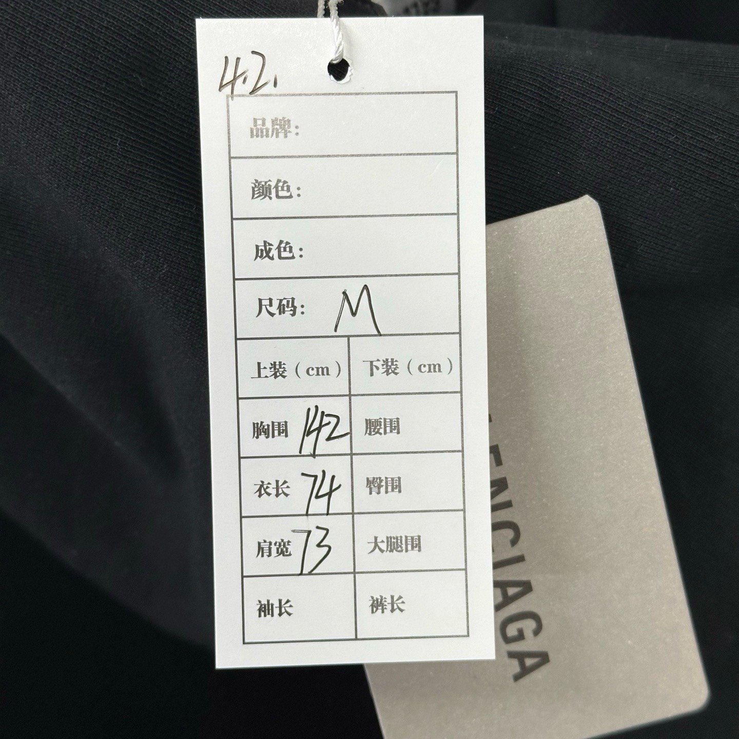 Balenciaga Band Print Logo Hoodie — label