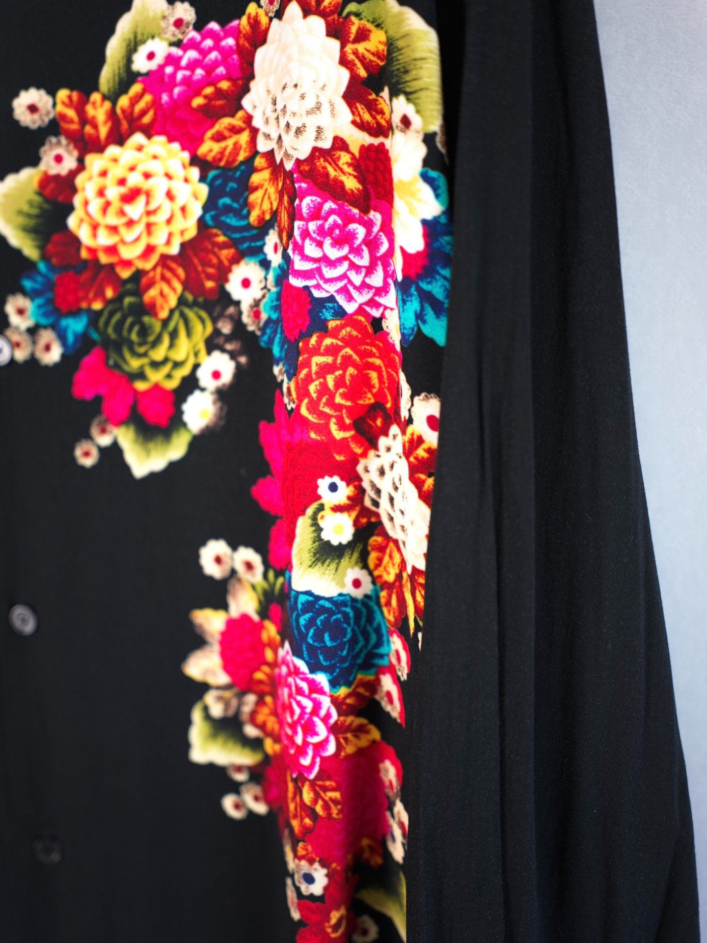 Yohji Yamamoto 87SS Floral Rayon Shirt Replica — label