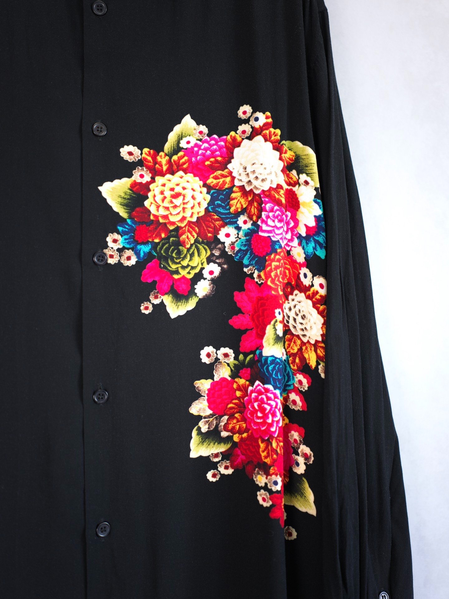 Yohji Yamamoto 87SS Floral Rayon Shirt Replica — back