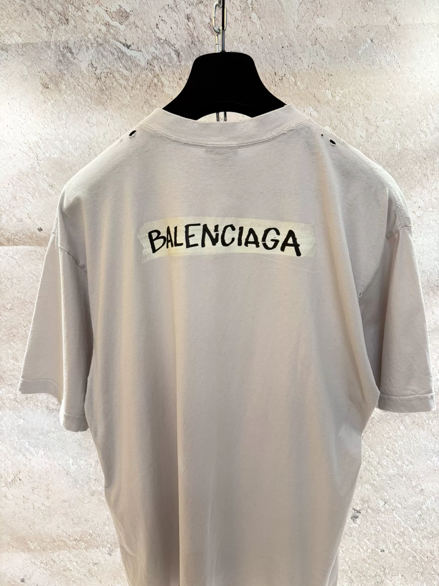 Balenciaga Short-Sleeve Patch T-Shirt — back