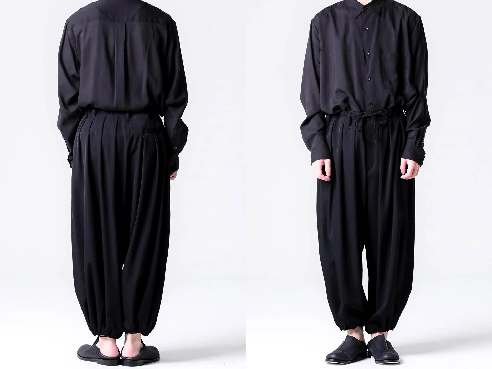 Yohji Yamamoto 22SS Pleated Balloon Pants — detail