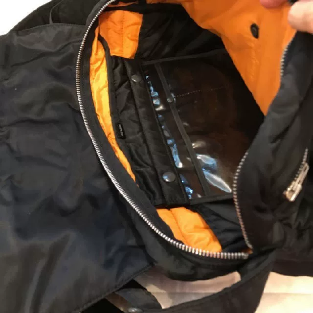 Porter Tanker Black Helmet Crossbody Bag — detail