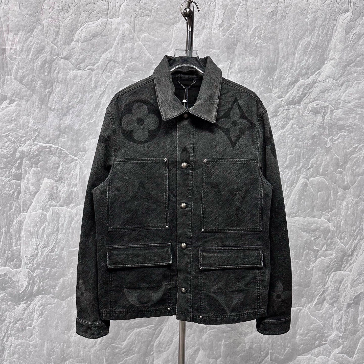 Louis Vuitton SS25 Logo Rivet Denim Jacket