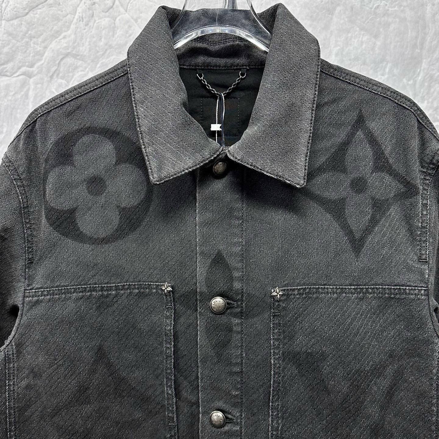 Louis Vuitton SS25 Logo Rivet Denim Jacket — front