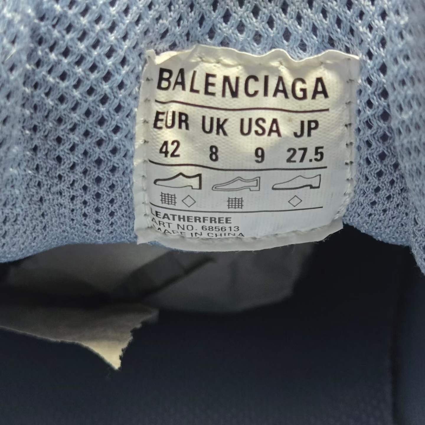 Balenciaga Defender Blue Sneakers — back