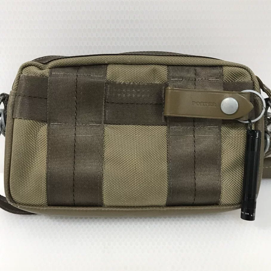 Porter Heat Olive Green Crossbody Bag — front