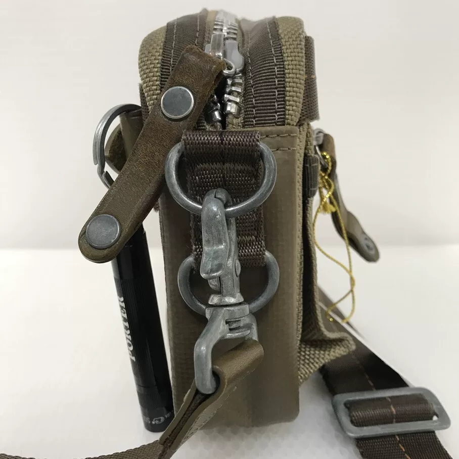 Porter Heat Olive Green Crossbody Bag — back