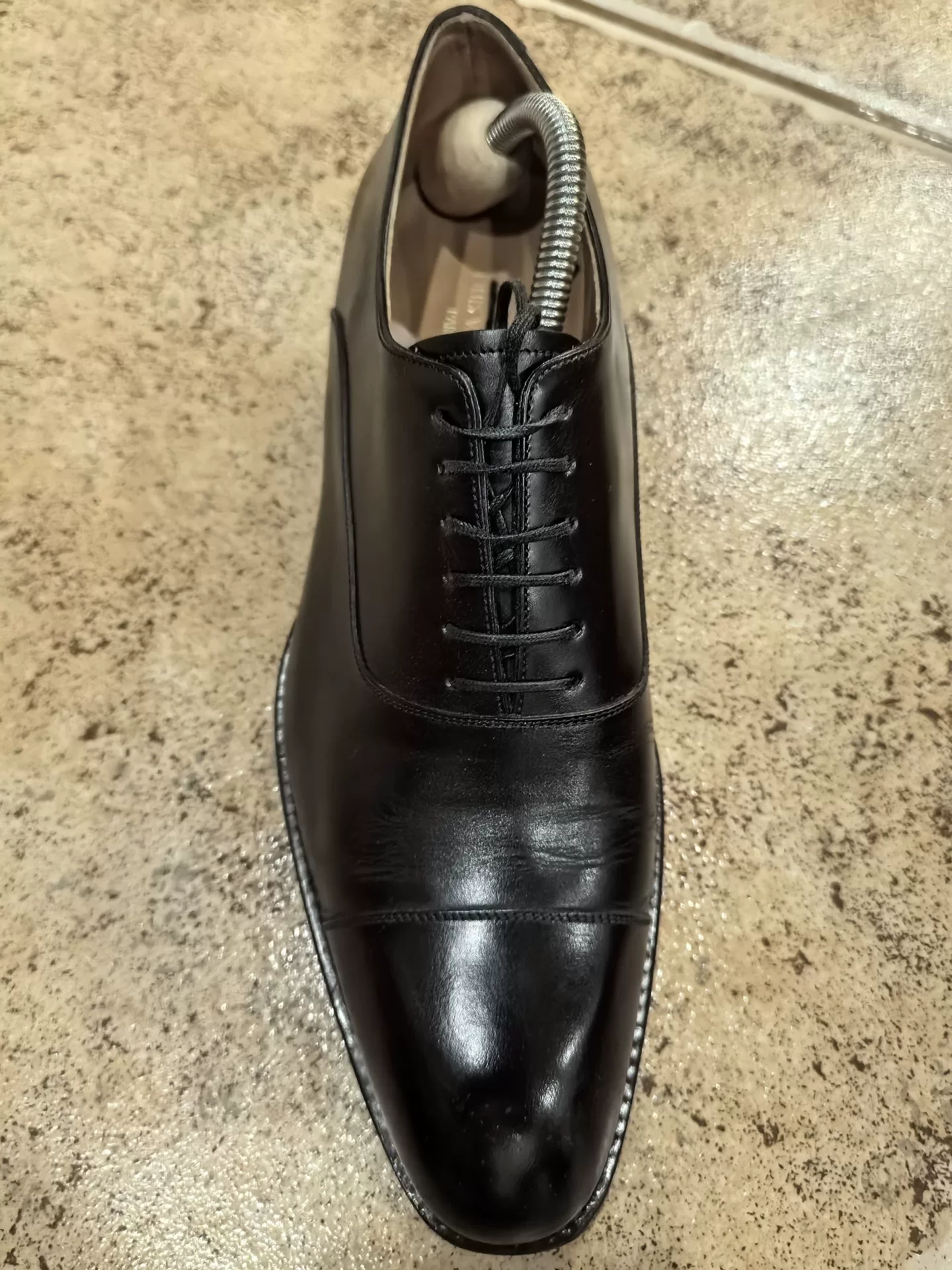 Louis Vuitton Black Leather Lace-Up Shoes
