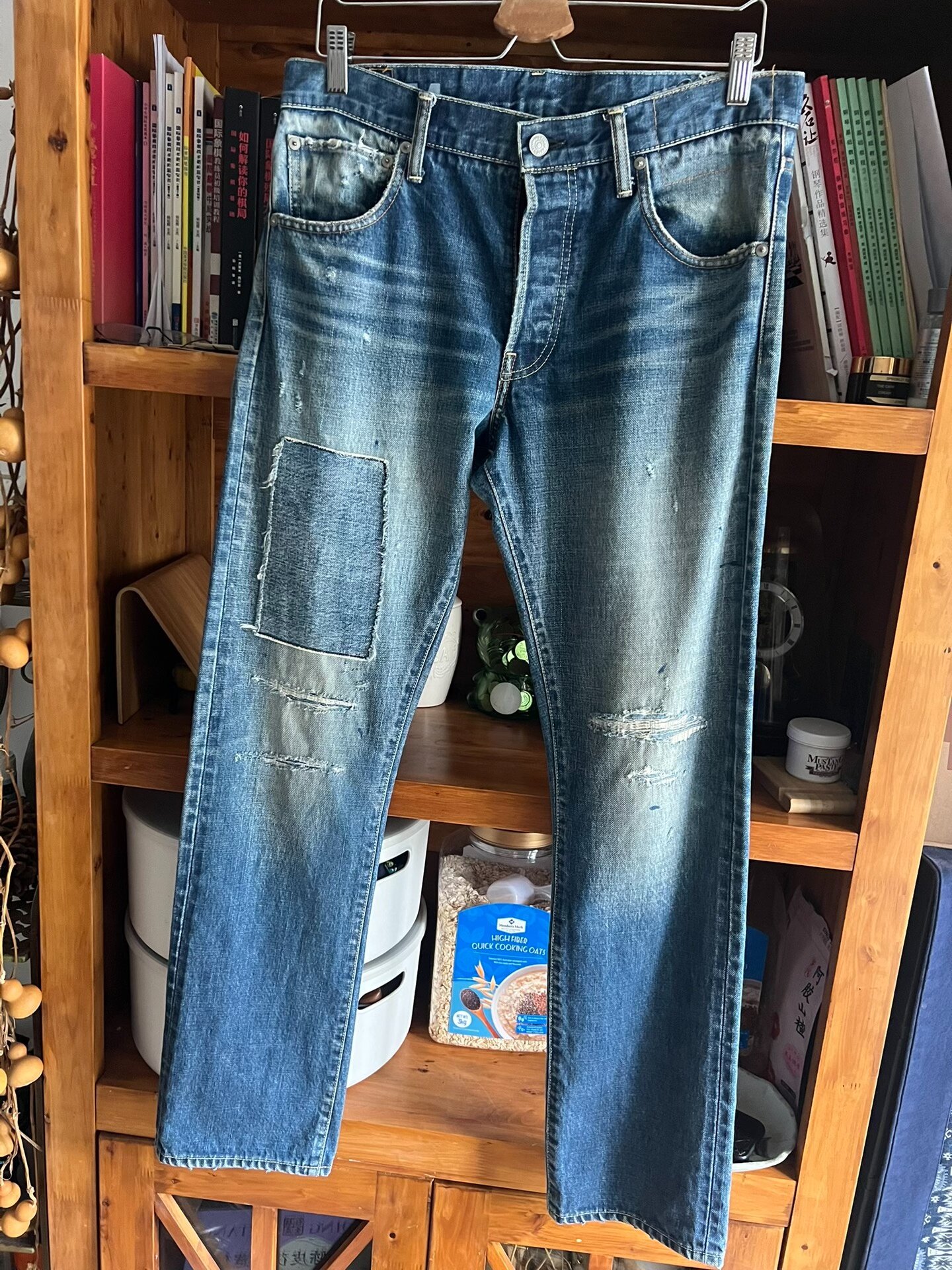 visvim 01.2D14 Distressed Selvedge Jeans — detail