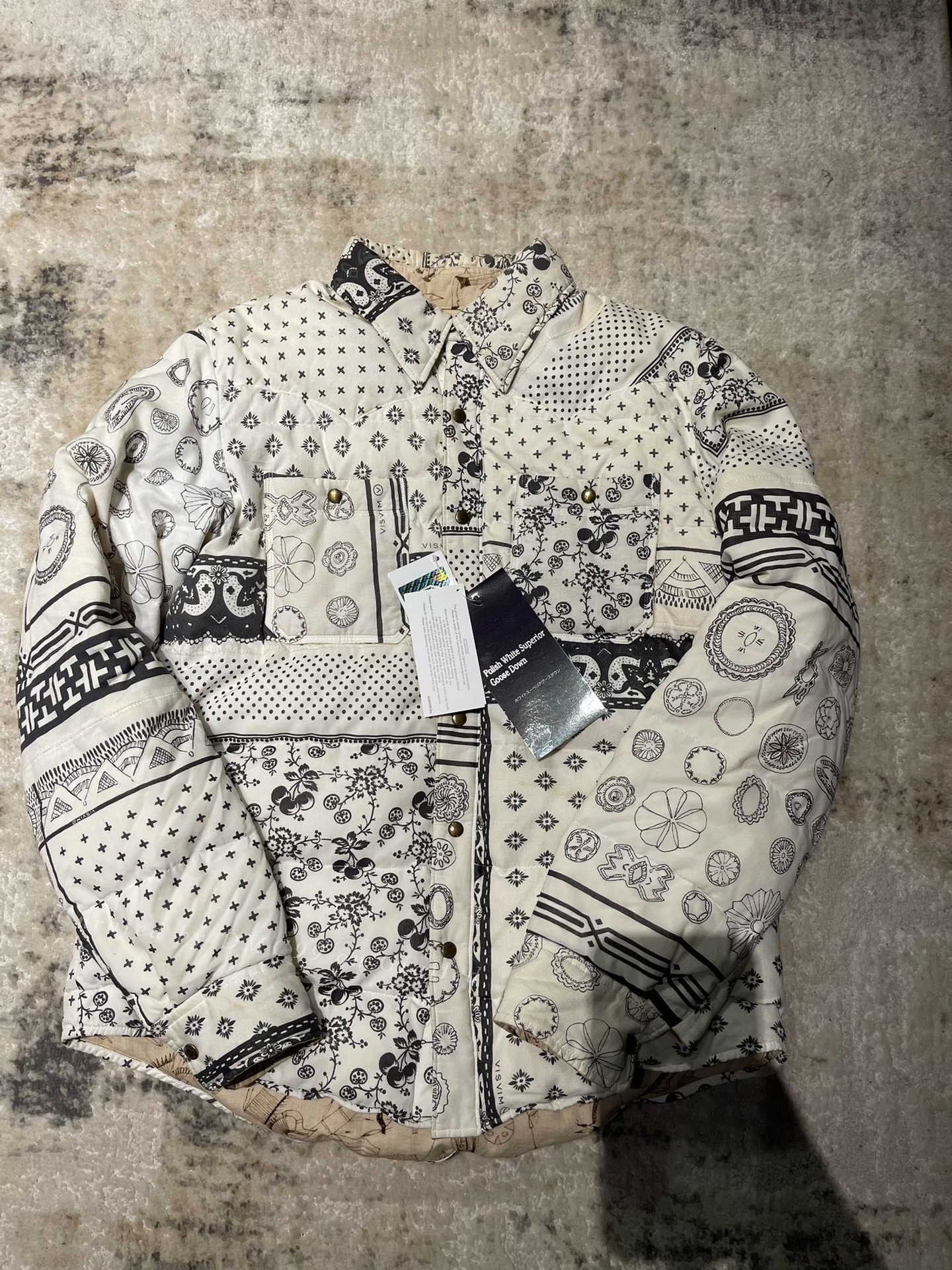 visvim kerchief ict down jacket