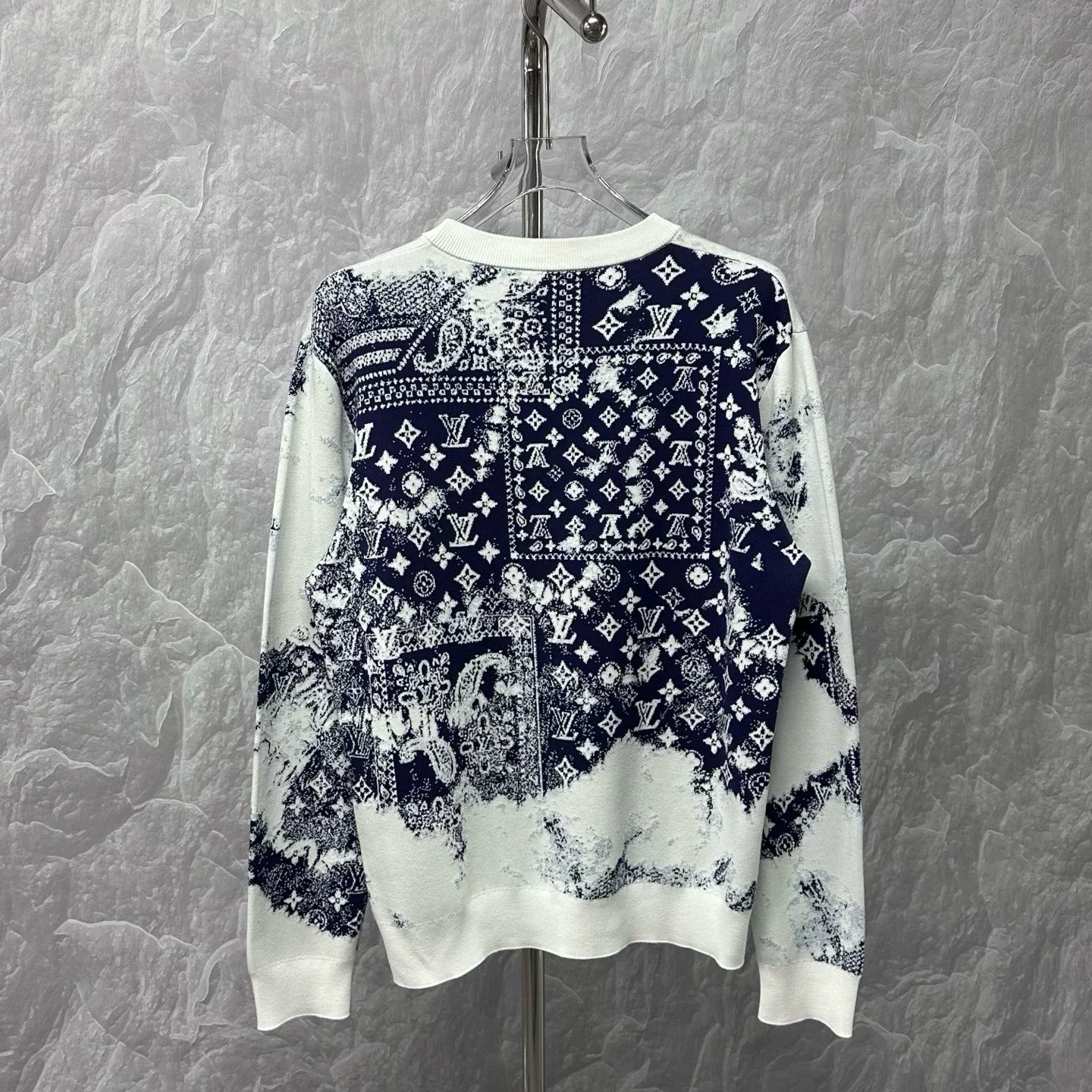 Louis Vuitton Bandana Print Knit Sweater — back