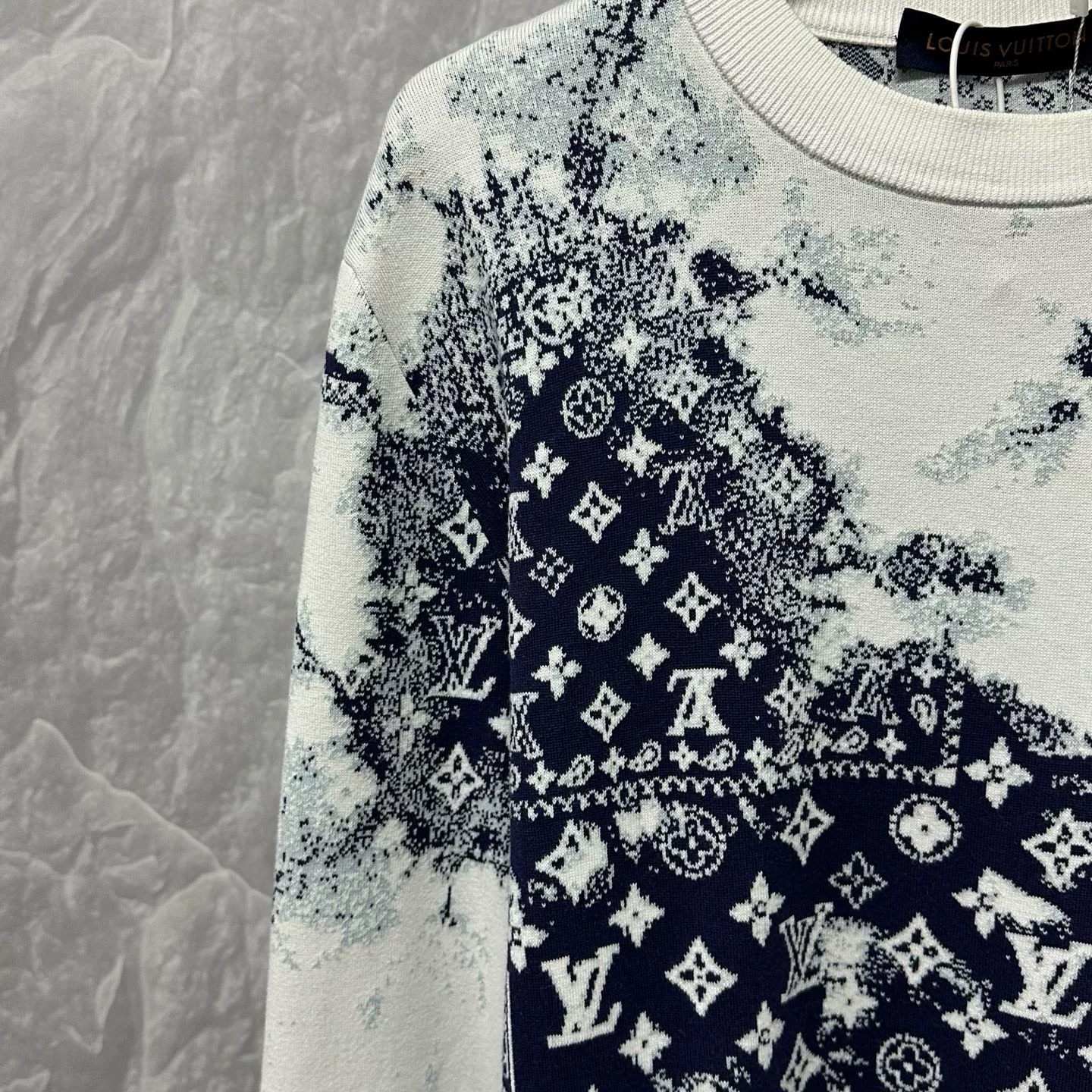 Louis Vuitton Bandana Print Knit Sweater — detail