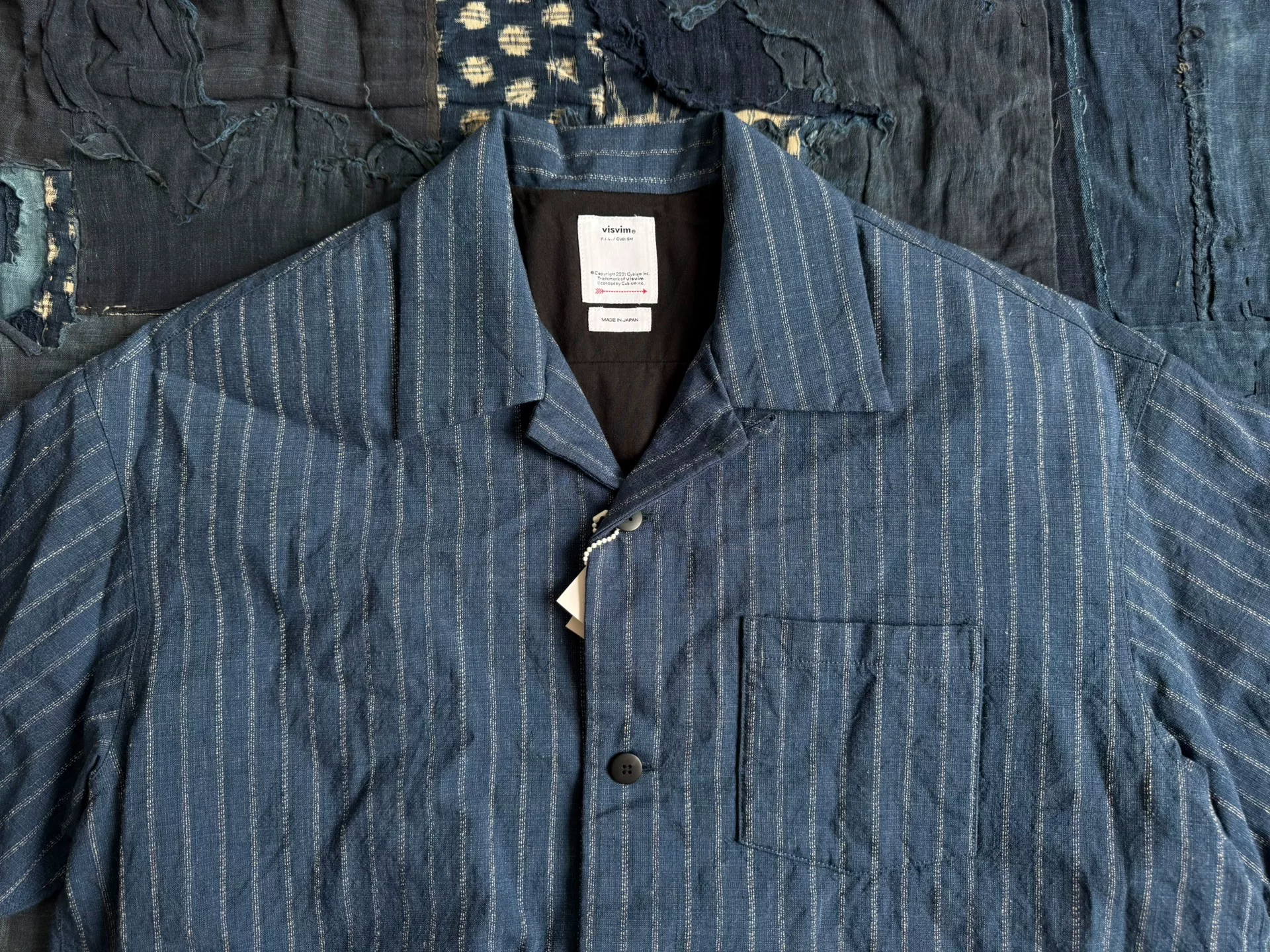 VISVIM 25AW WALLIS DOWN SHIRT STRIPES — detail