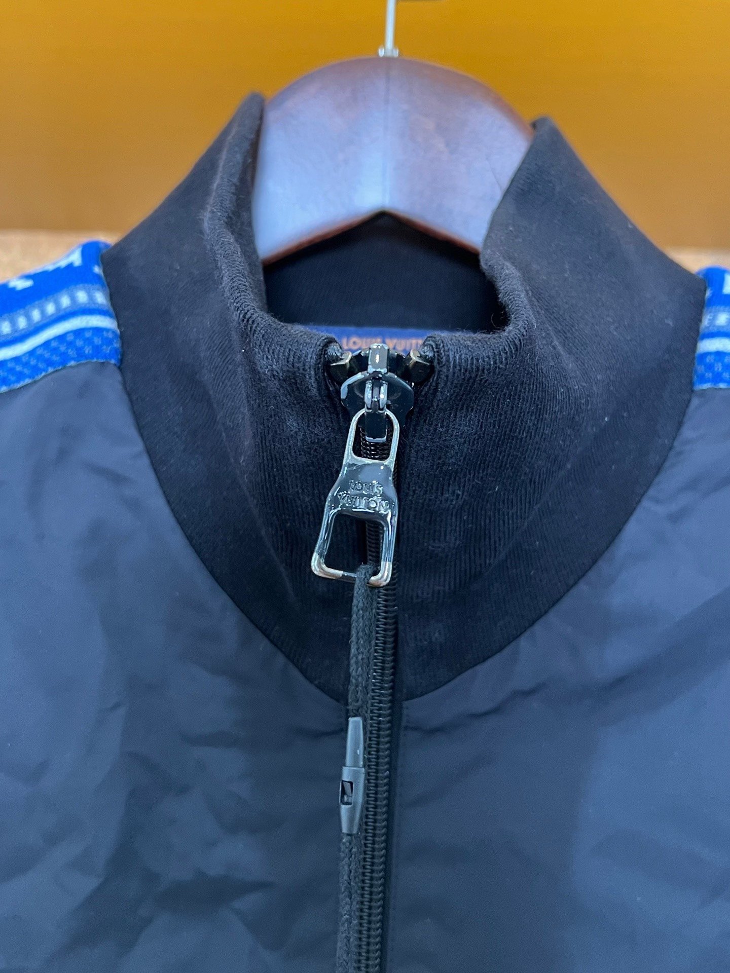 Louis Vuitton Blue Fair Isle Zipper Jacket — back