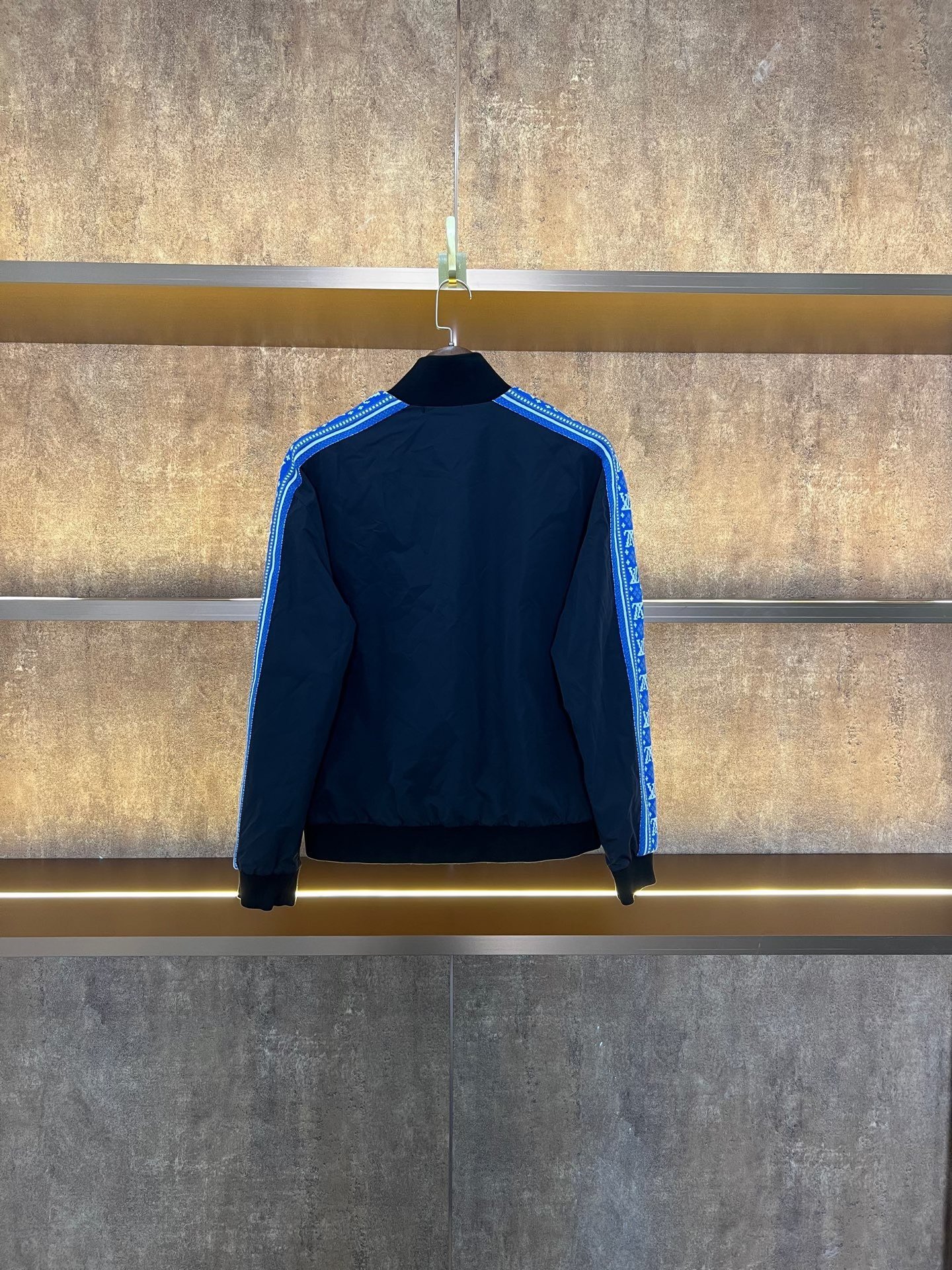 Louis Vuitton Blue Fair Isle Zipper Jacket — front
