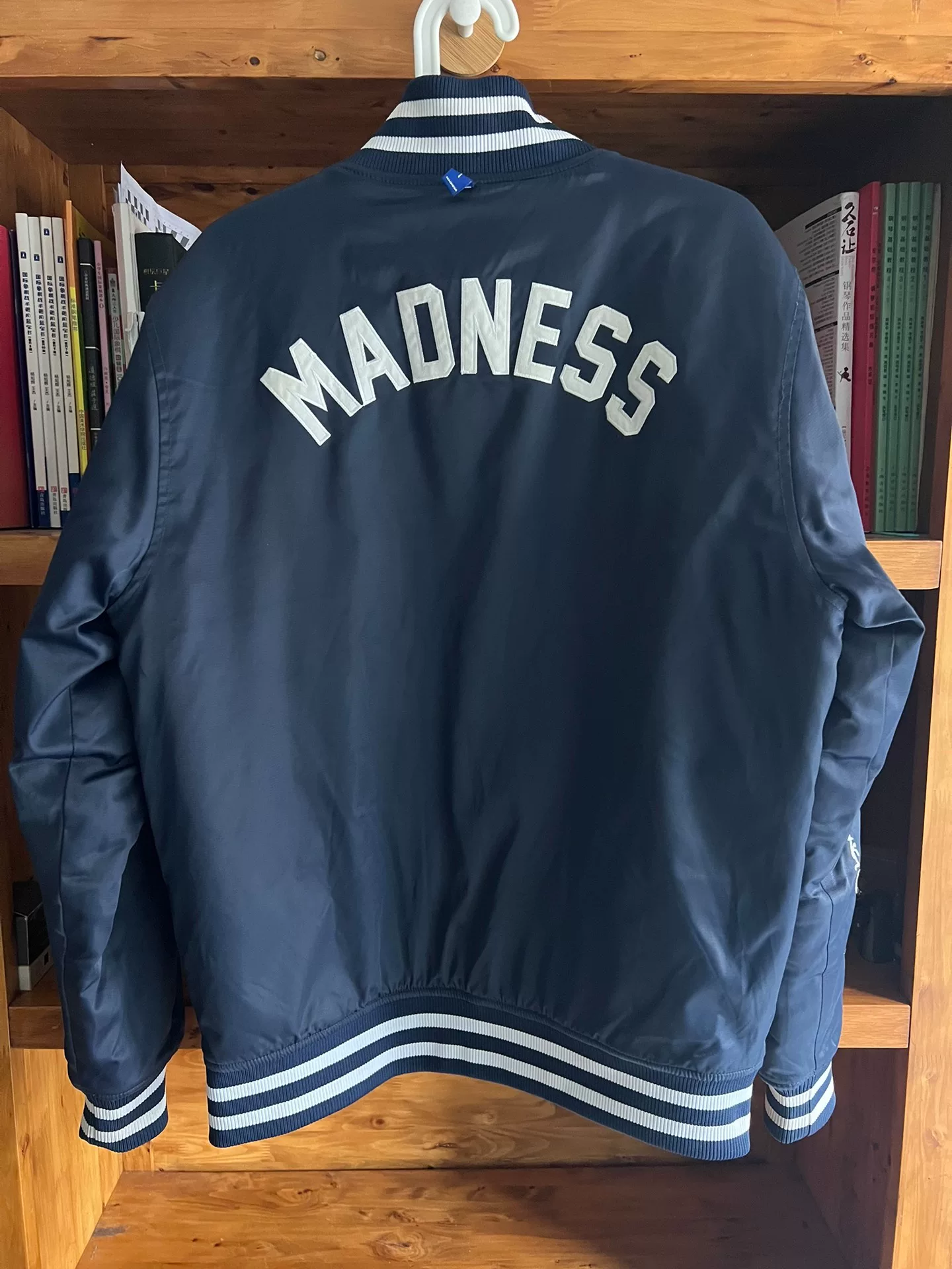 Madness 14AW Indigo Dyed Baseball Jacket — label