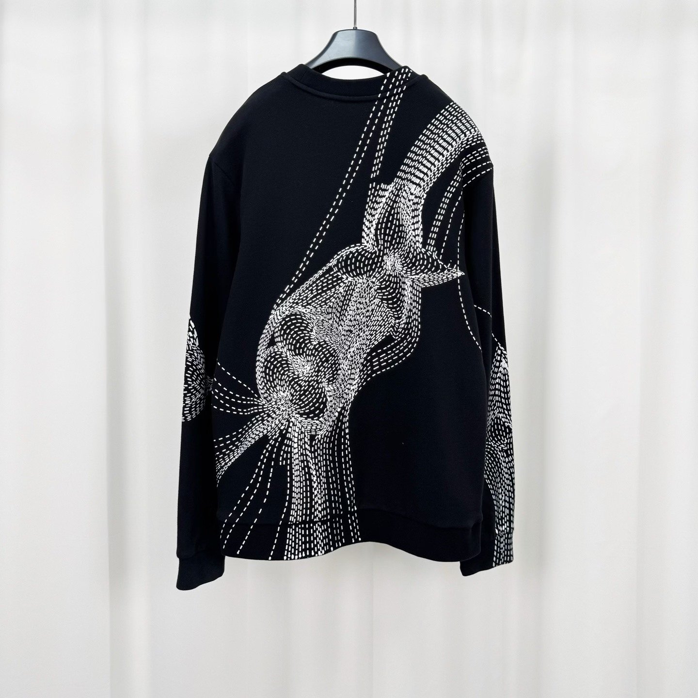 Louis Vuitton Black Sketch Floral Sweatshirt — front