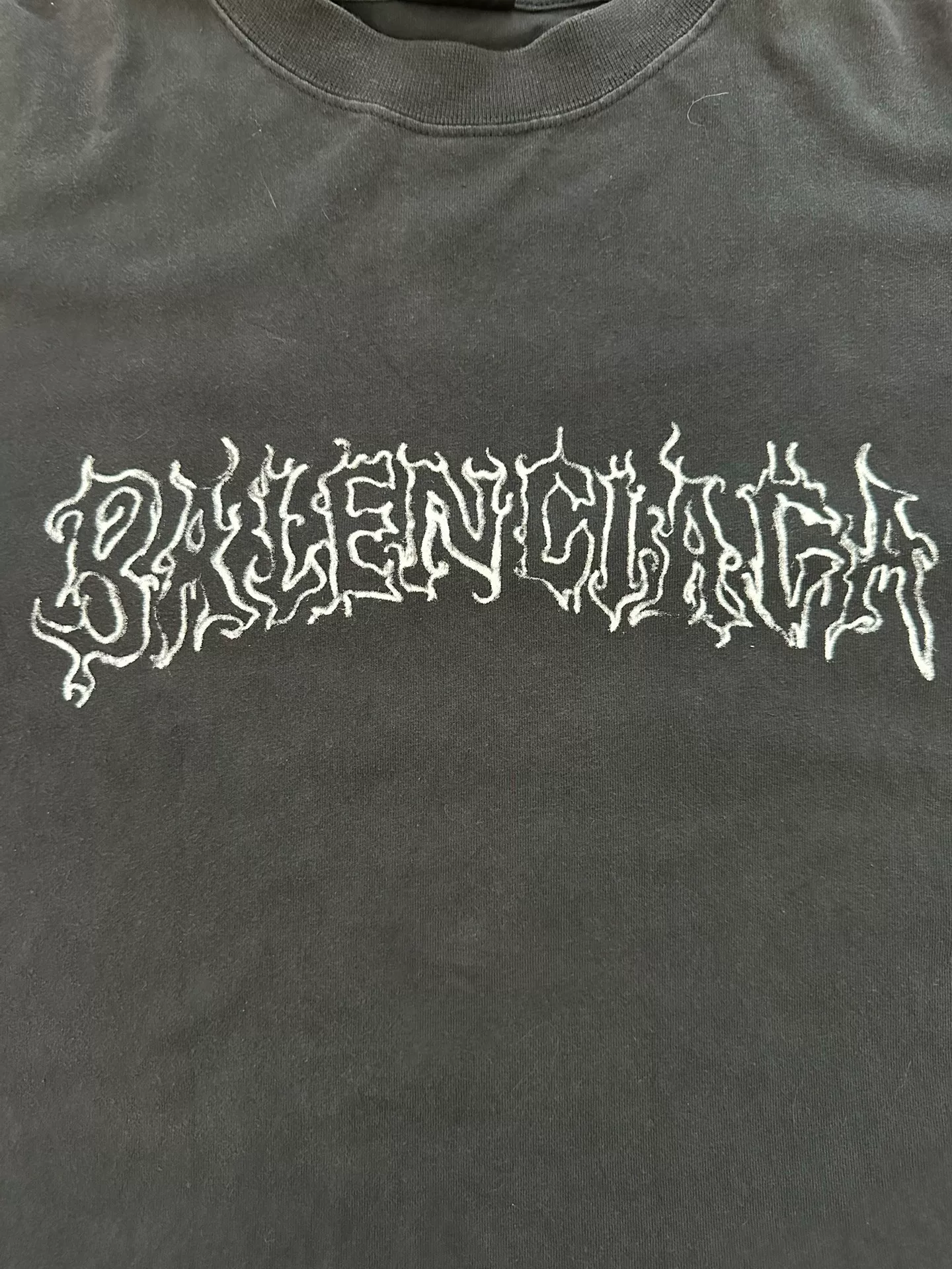 Balenciaga SS24 New Year Letter Print T-Shirt — detail