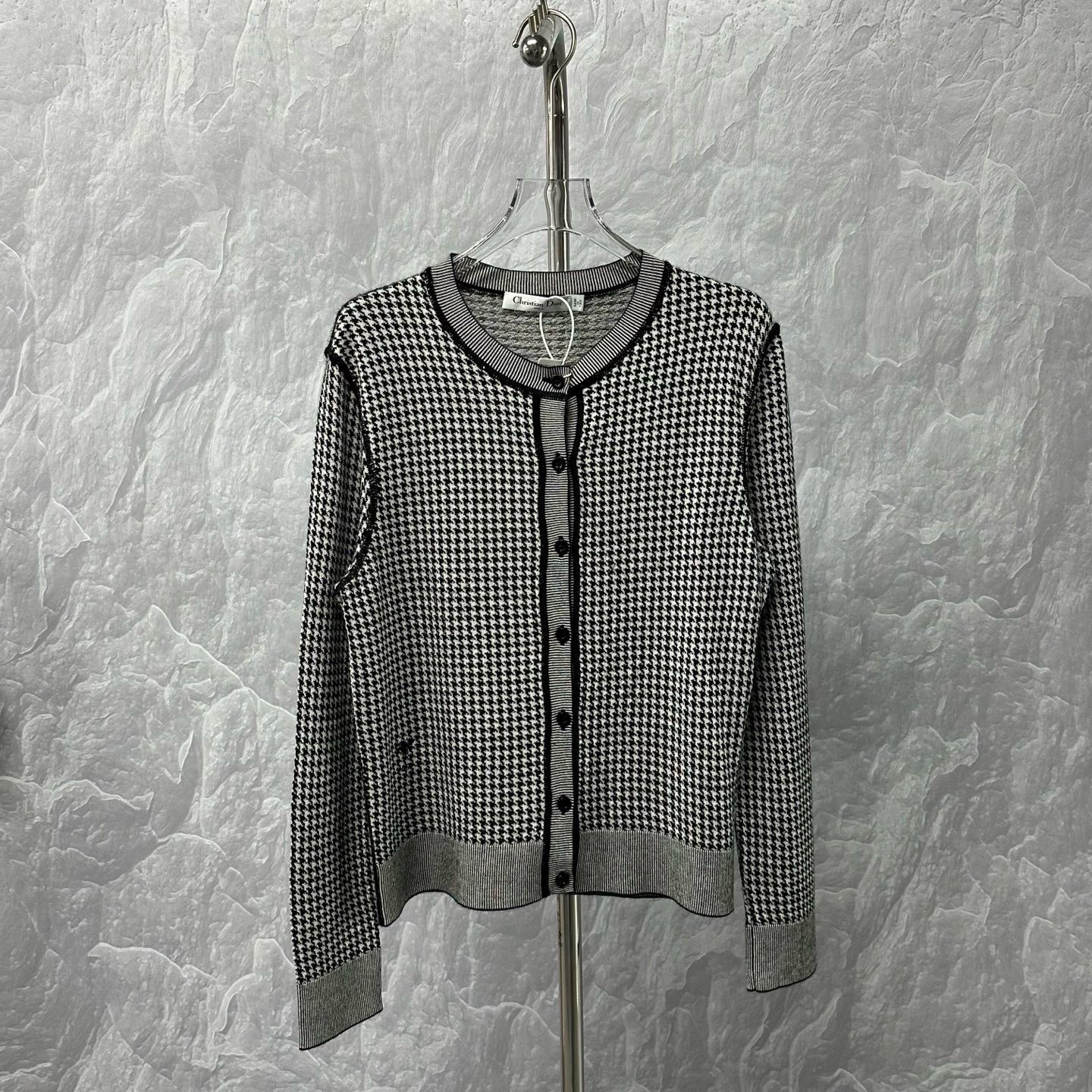 Dior Houndstooth Knit Jacket — front