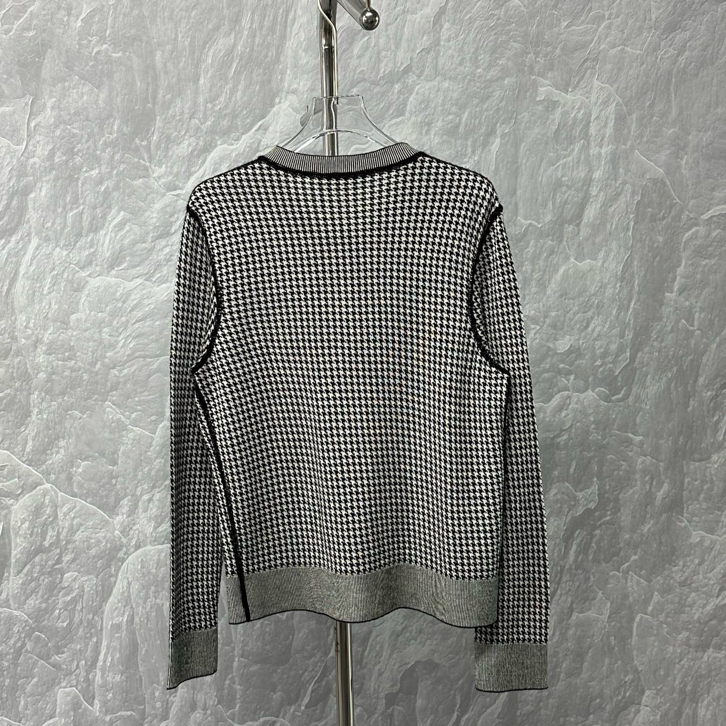 Dior Houndstooth Knit Jacket — back