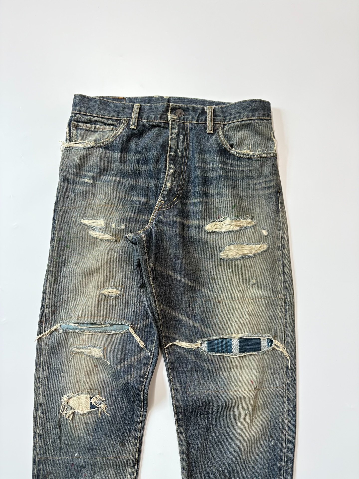 VISVIM JOURNEYMAN PANTS TACKED CRASH — detail