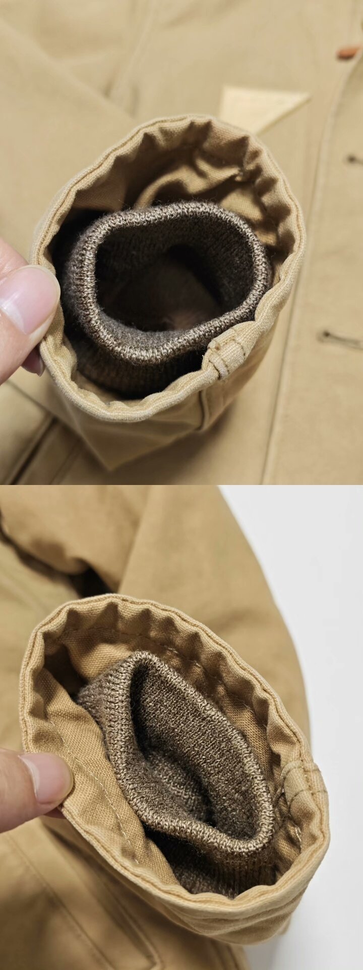 Visvim Shearling Collar Canvas Jacket — back