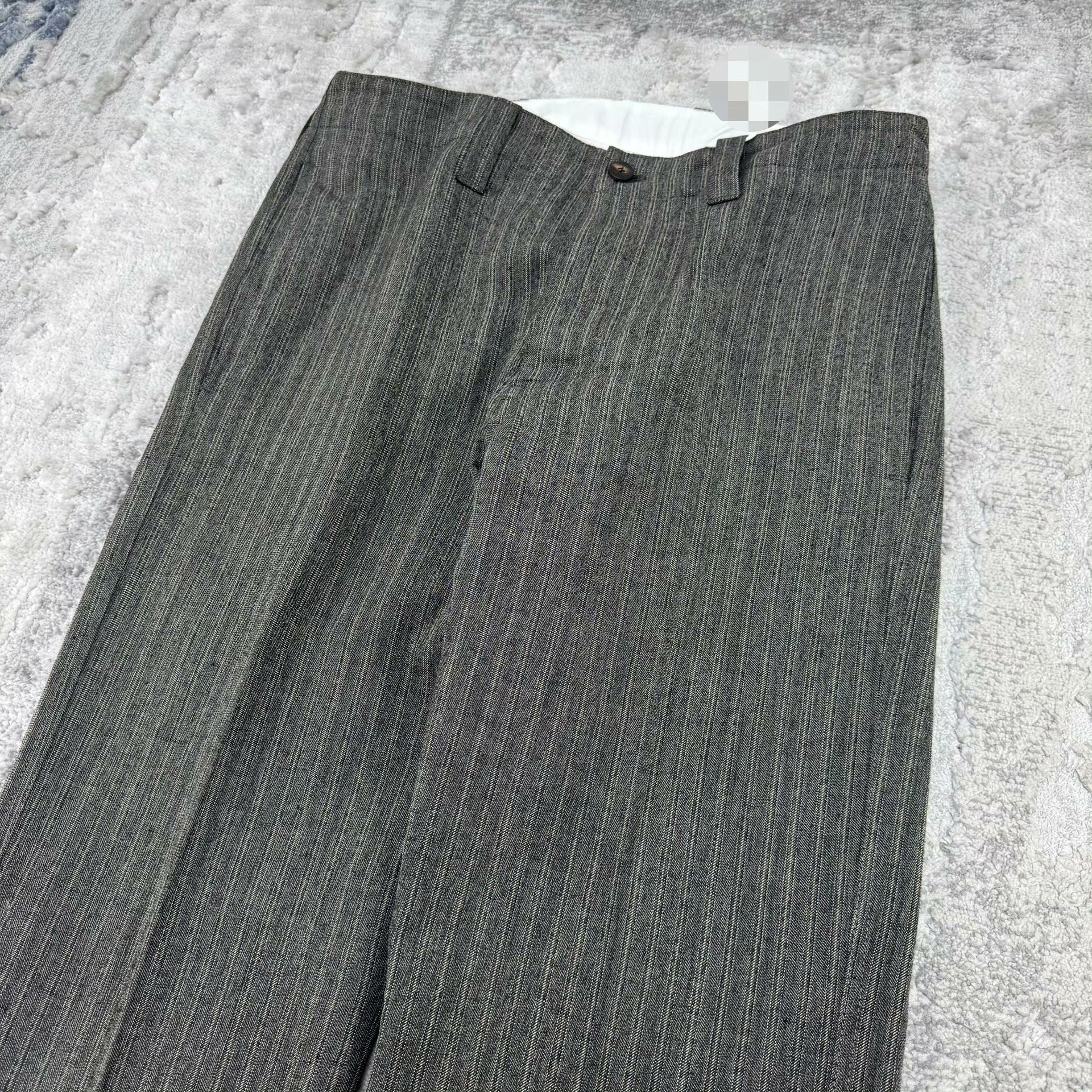 VISVIM 21SS Herringbone Straight-Leg Pants — detail