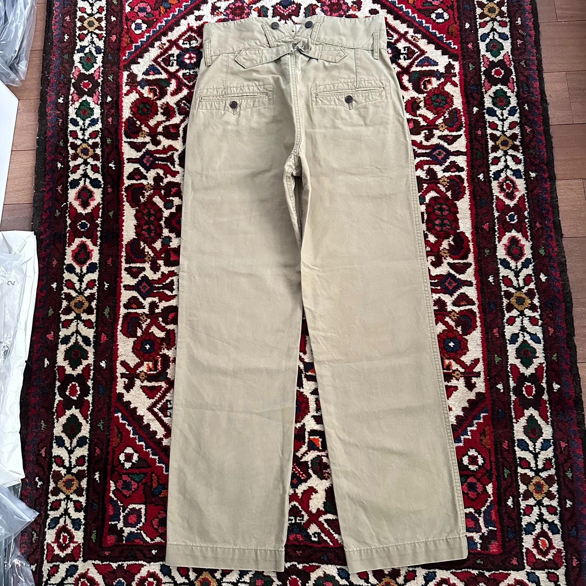 Visvim 16ss Beige Canvas Engineer Pants — front