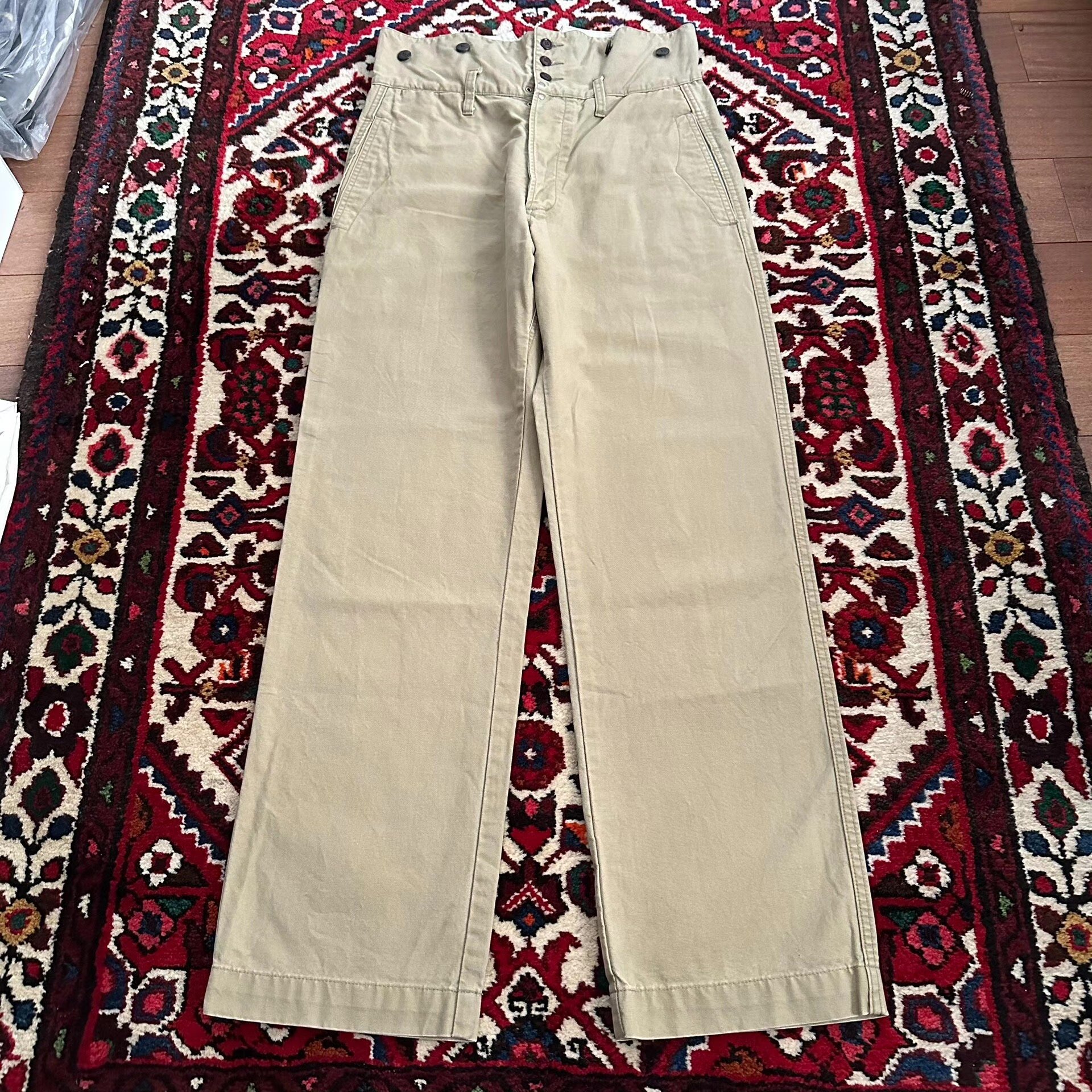 Visvim 16ss Beige Canvas Engineer Pants — detail