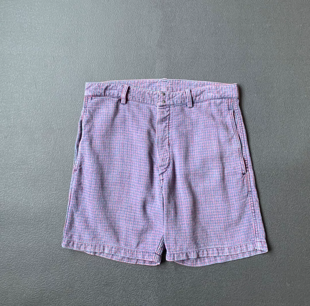 VISVIM Pastoral Check Indigo Shorts