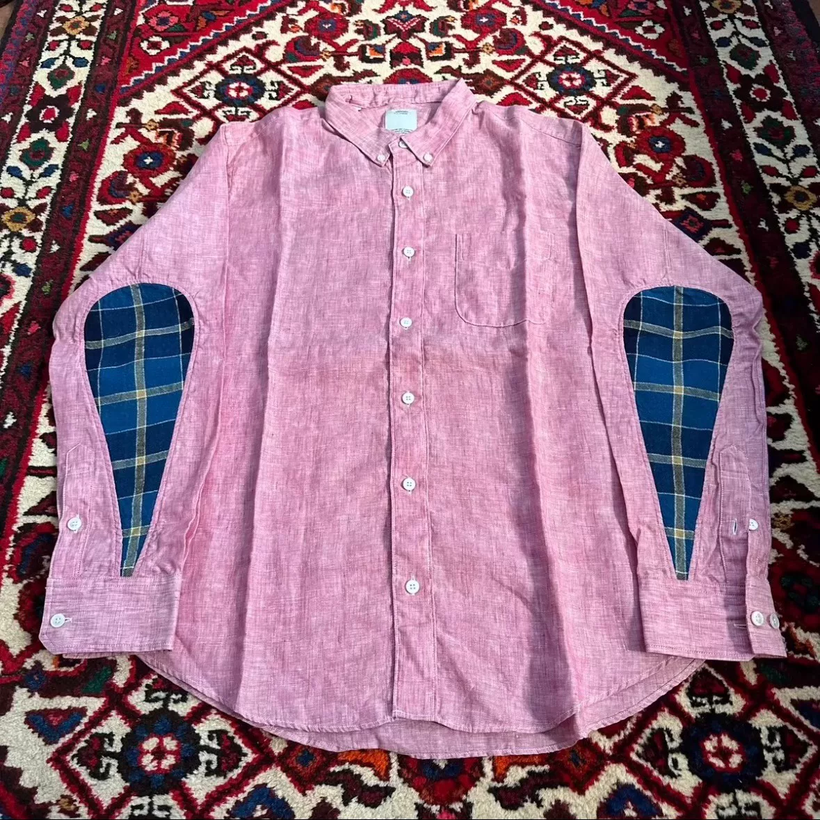 visvim 12ss ALBACORE Pink Shirt — front
