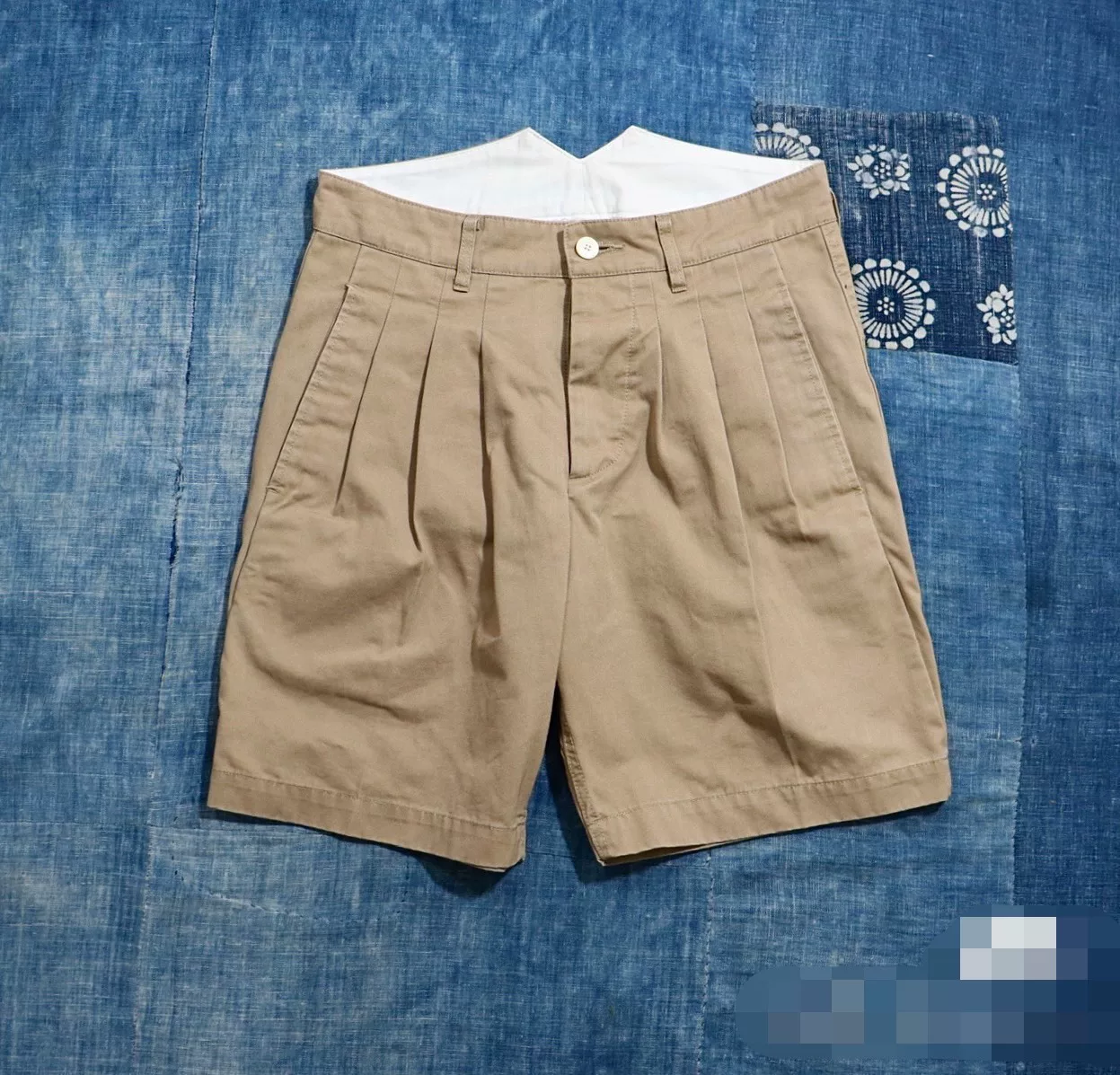 Visvim Beige High-Waisted Hakama Shorts
