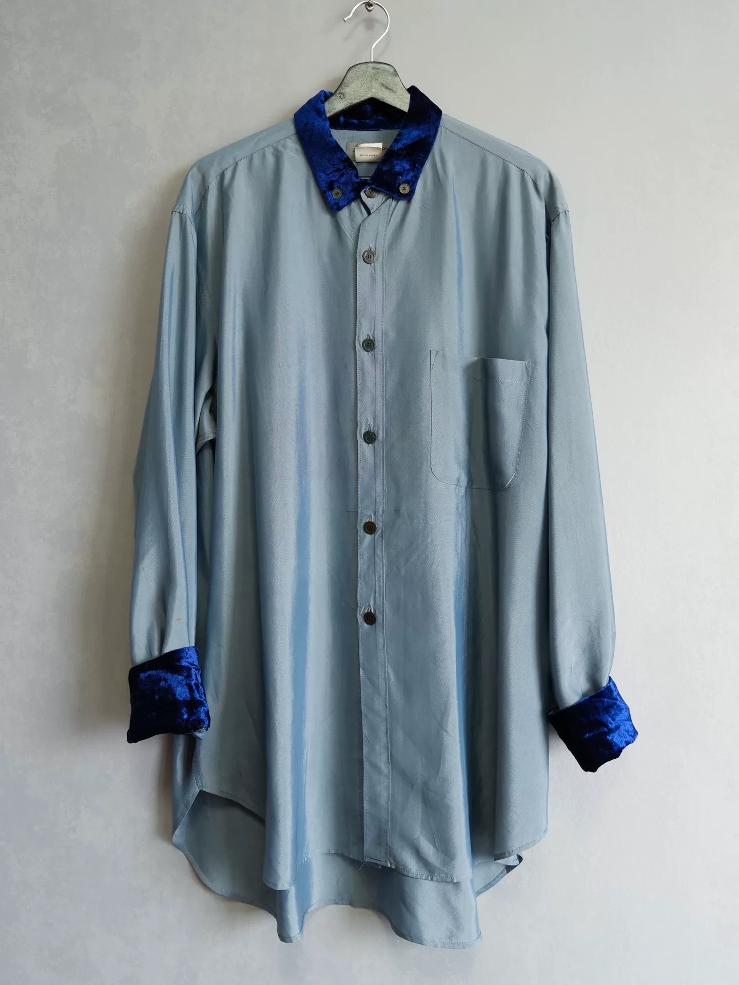 Yohji Yamamoto 92SS Bronze Button Velvet Shirt