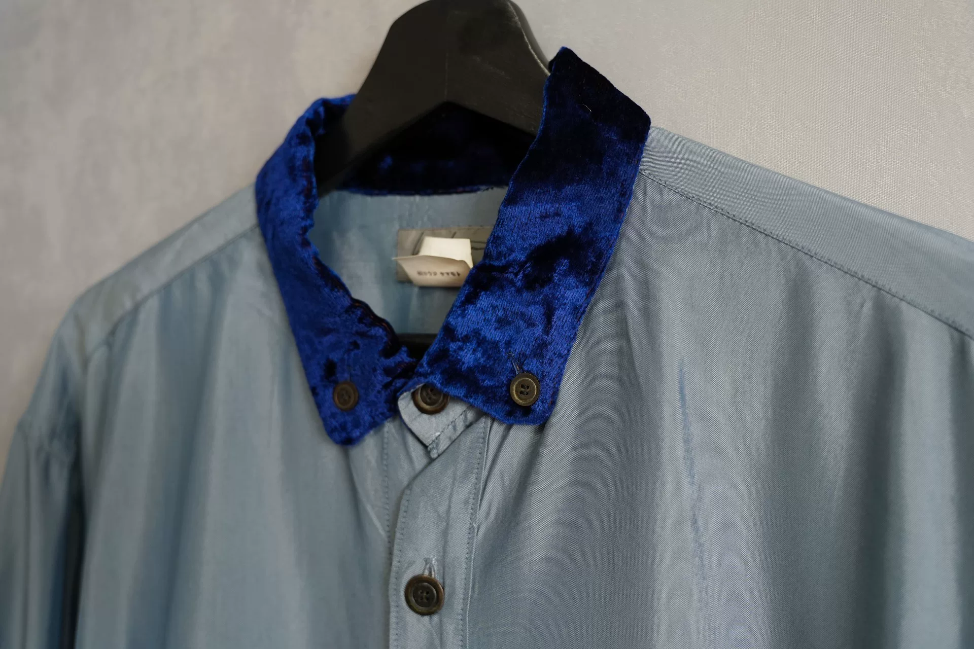 Yohji Yamamoto 92SS Bronze Button Velvet Shirt — back
