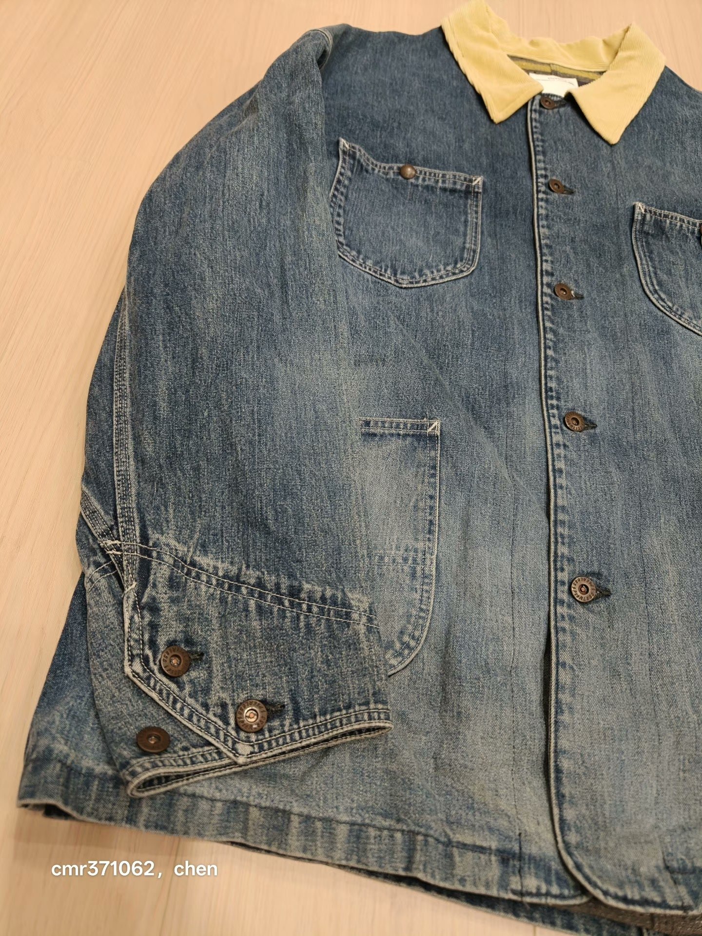 visvim 22AW Jumbo Coverall Denim Jacket — detail