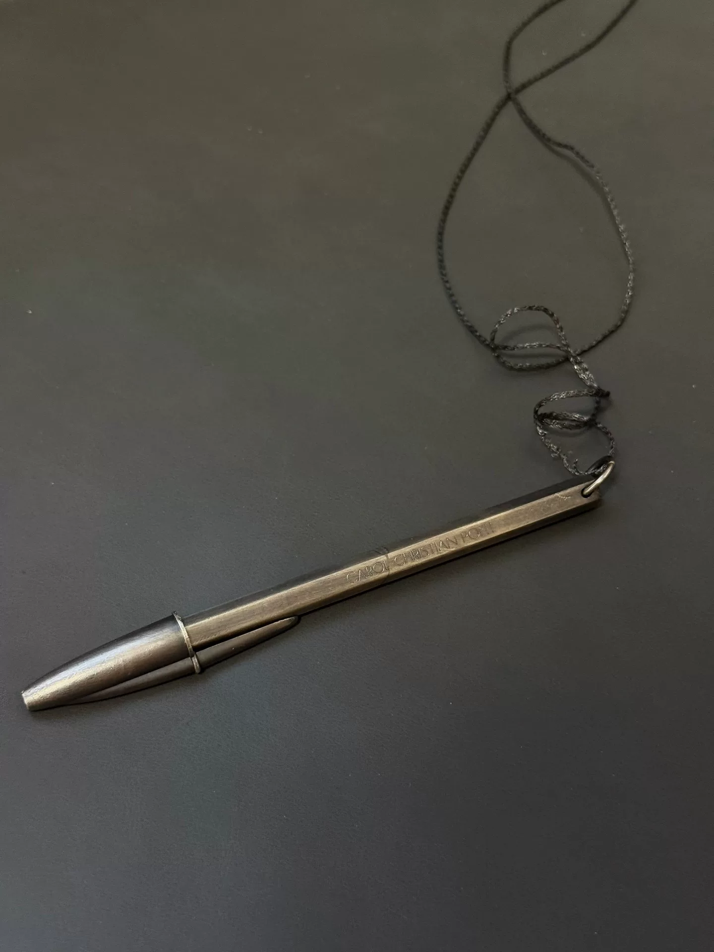 Carol Christian Poell Silver Pen Necklace
